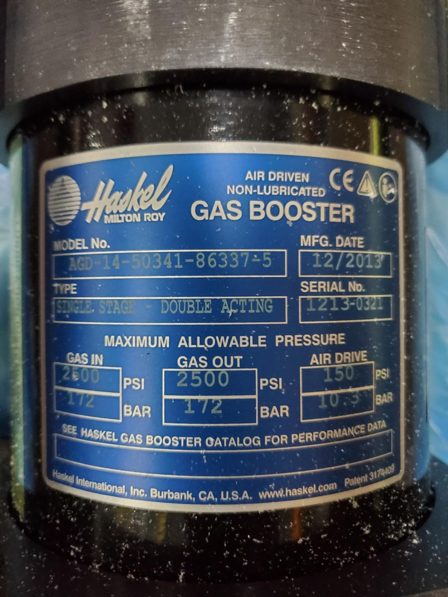 Lot of (2) New/ Never Used Haskel Gas Boosters. Model AGD-14-50341-86337-5. - Image 3 of 5