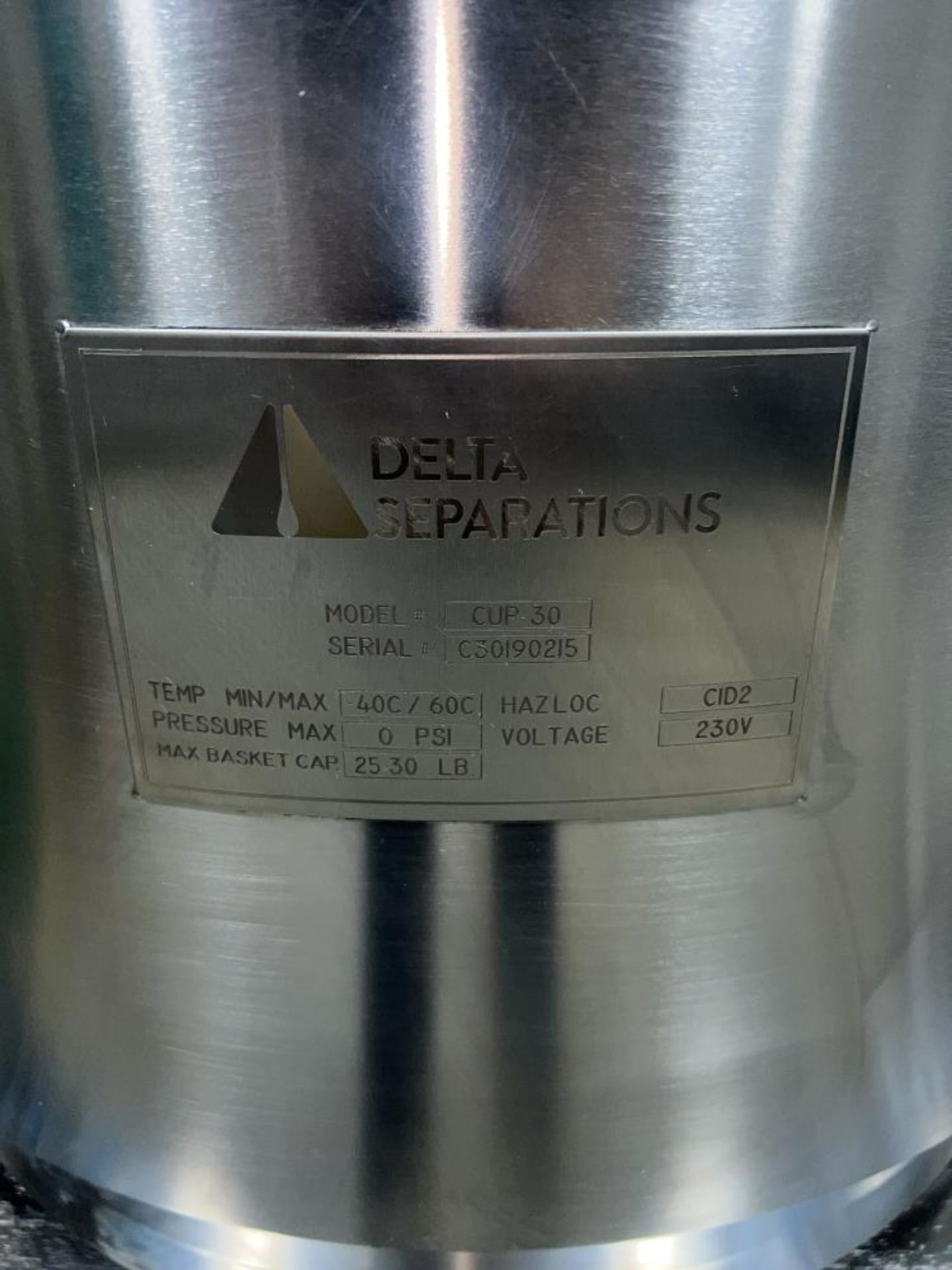 Used- Delta Separations CUP 30 Extraction System. Model CUP 30. - Image 6 of 7