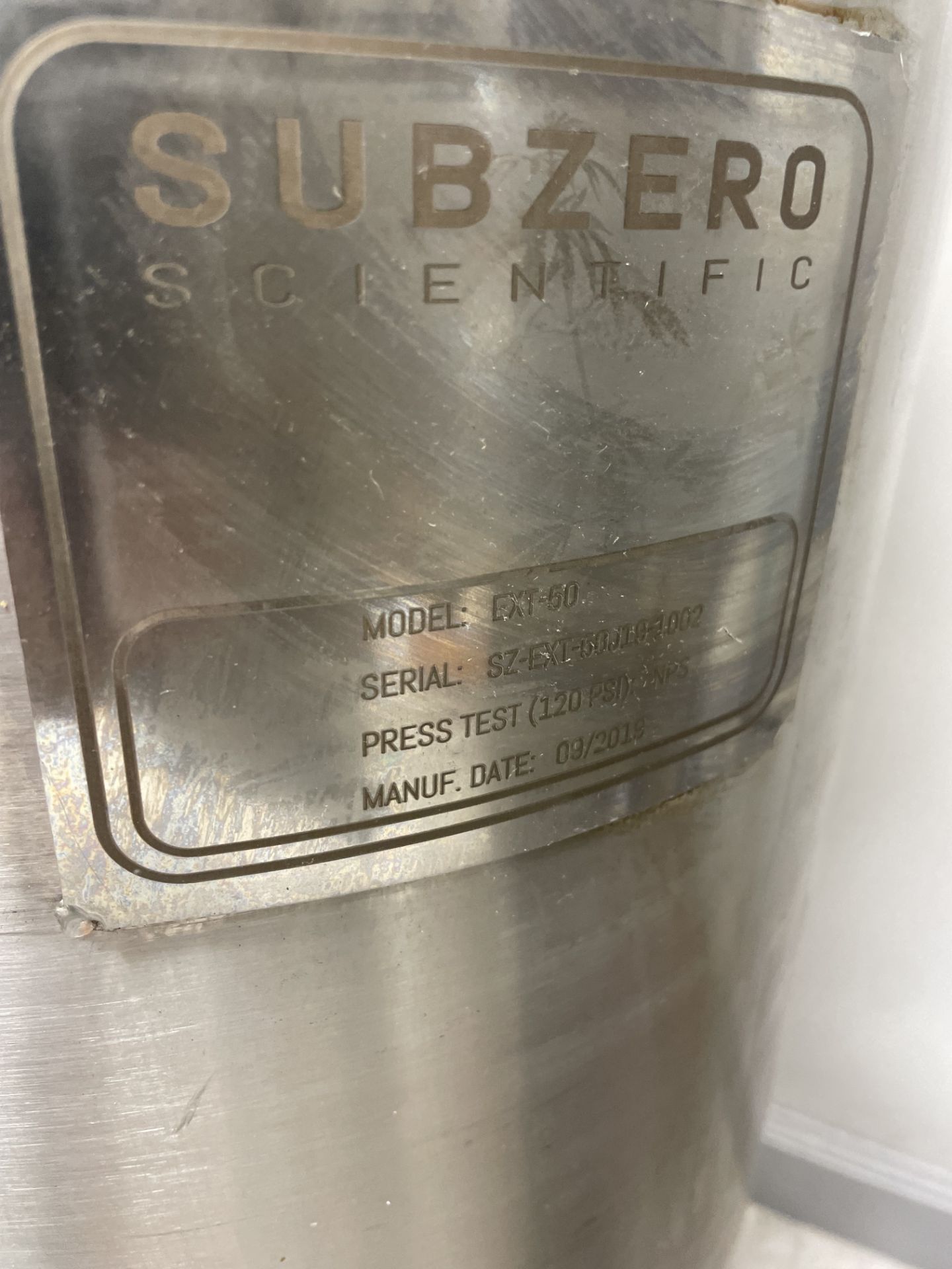 Used Sub-Zero Scientific 50L Ethanol Extraction System Including FFE. - Image 31 of 47