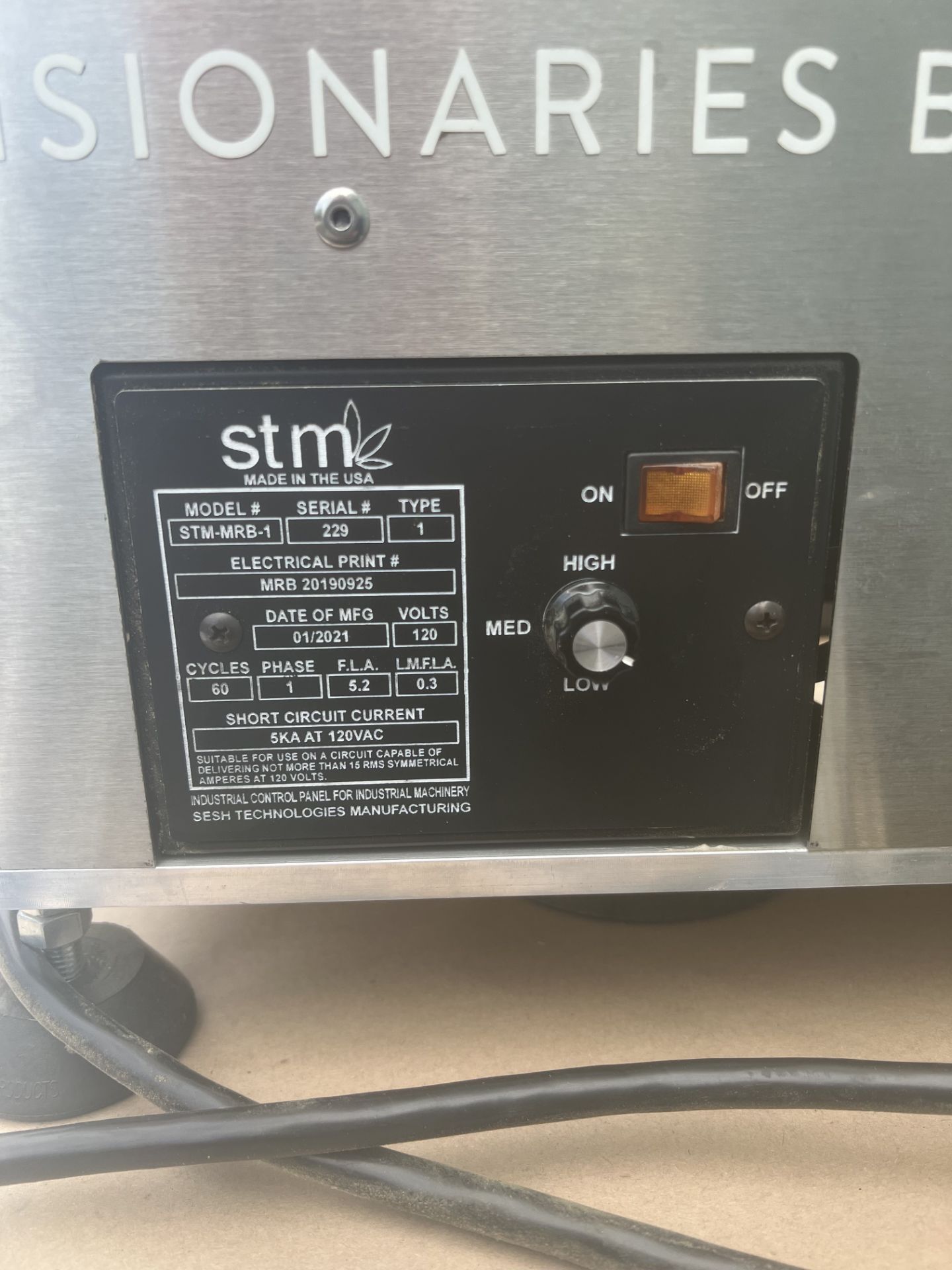 Used STM Mini-RocketBox PLUS+ Commercial Pre-Roll cone Filling Machine.