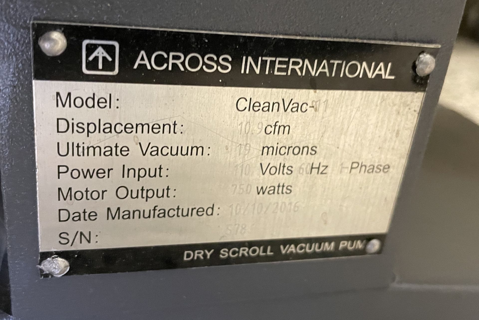 Used Across International (2) Vacuum Oven Set Up w/ Cold Trap & Scroll Pump. Vac Ovens: AccuTemp-32r - Image 21 of 21