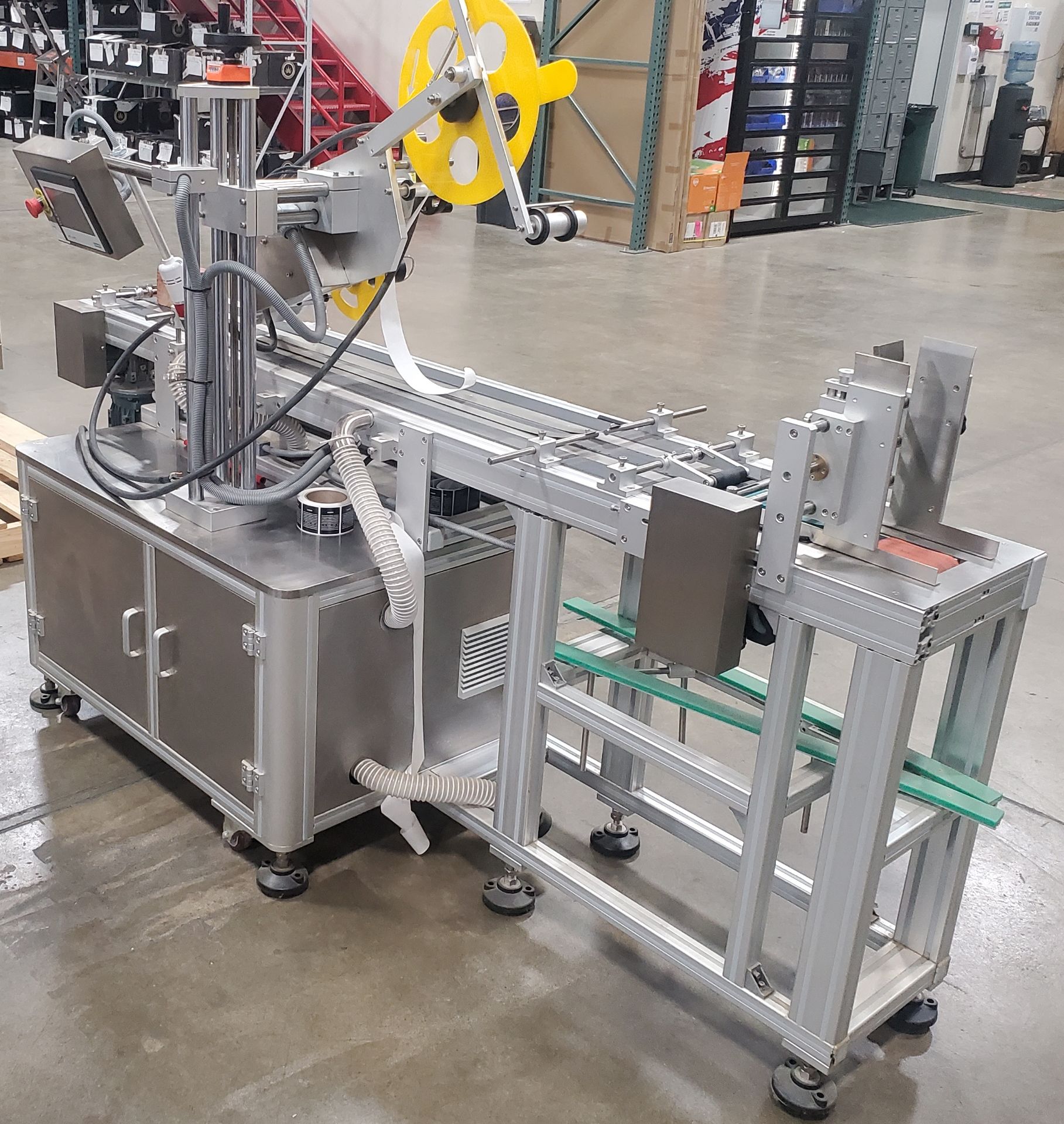 Used Skilt PLC-Controlled Focus Sticker Labeling Machine. Model PM-DPM-A.