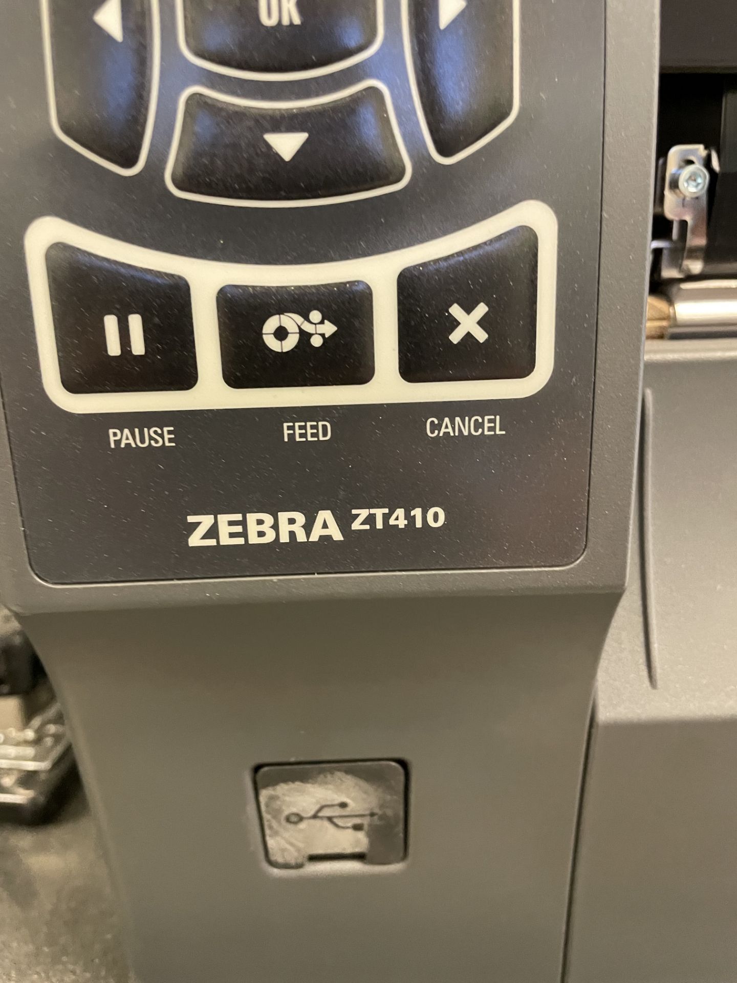 Used Zebra ZT410 Desktop Direct Thermal/Thermal Transfer Printer. MFG# ZT41042-T410000Z. - Image 3 of 4