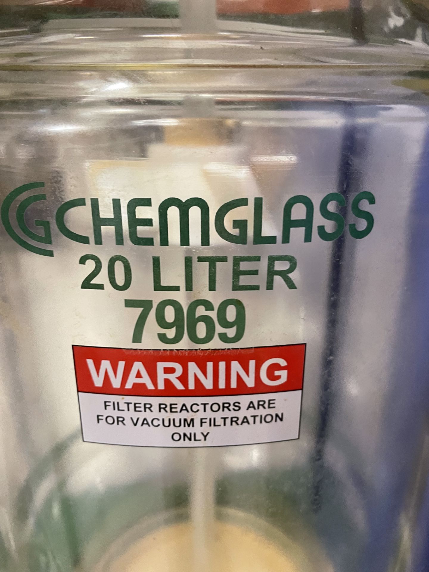 Used 20L ChemGlass Single Jacketed Glass Reactor. Model CG-1964 CG-1965 20L Jacketed. - Image 4 of 8