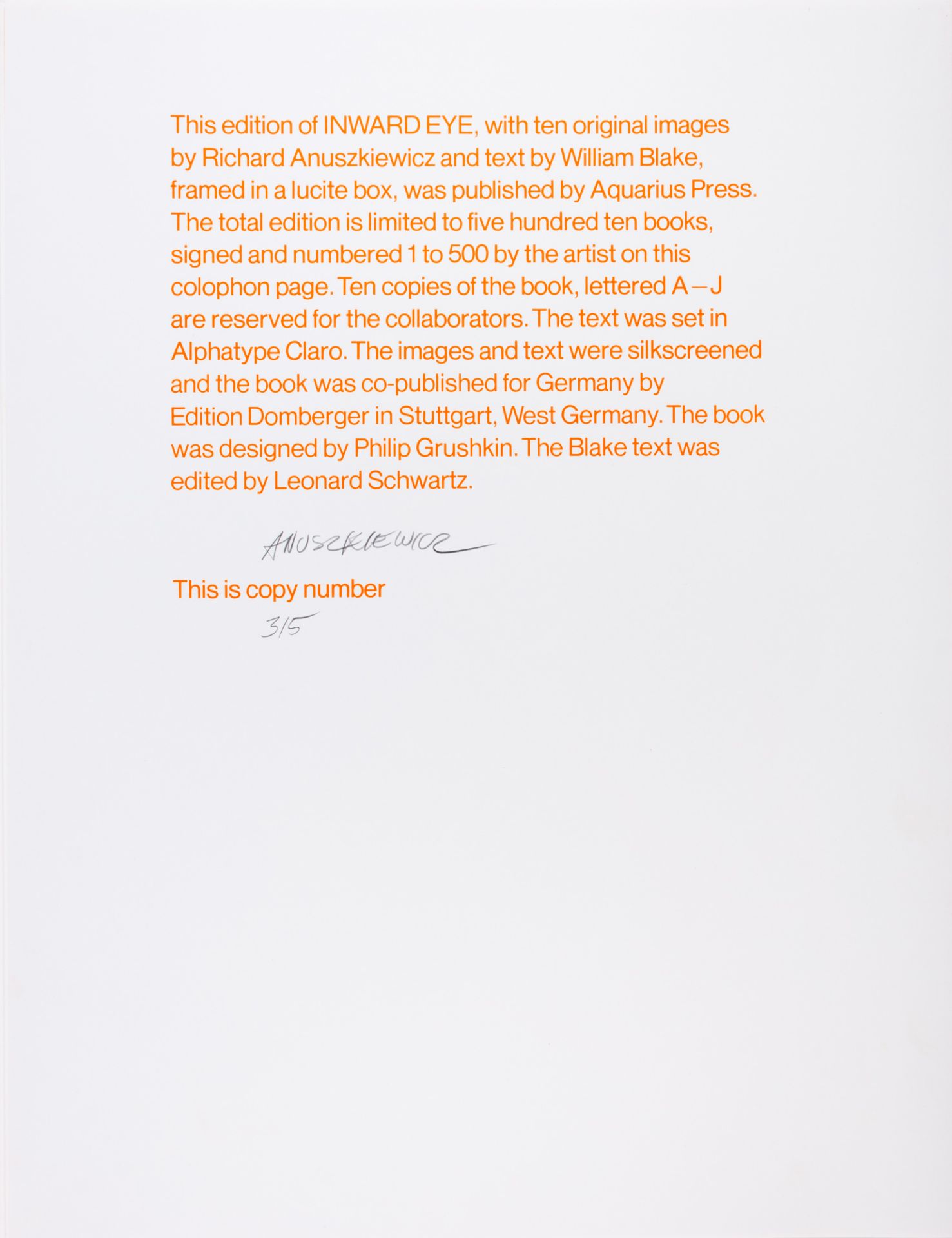 Anuszkiewicz, Richard (1930 Erie - Englewood 2020) - Bild 14 aus 14