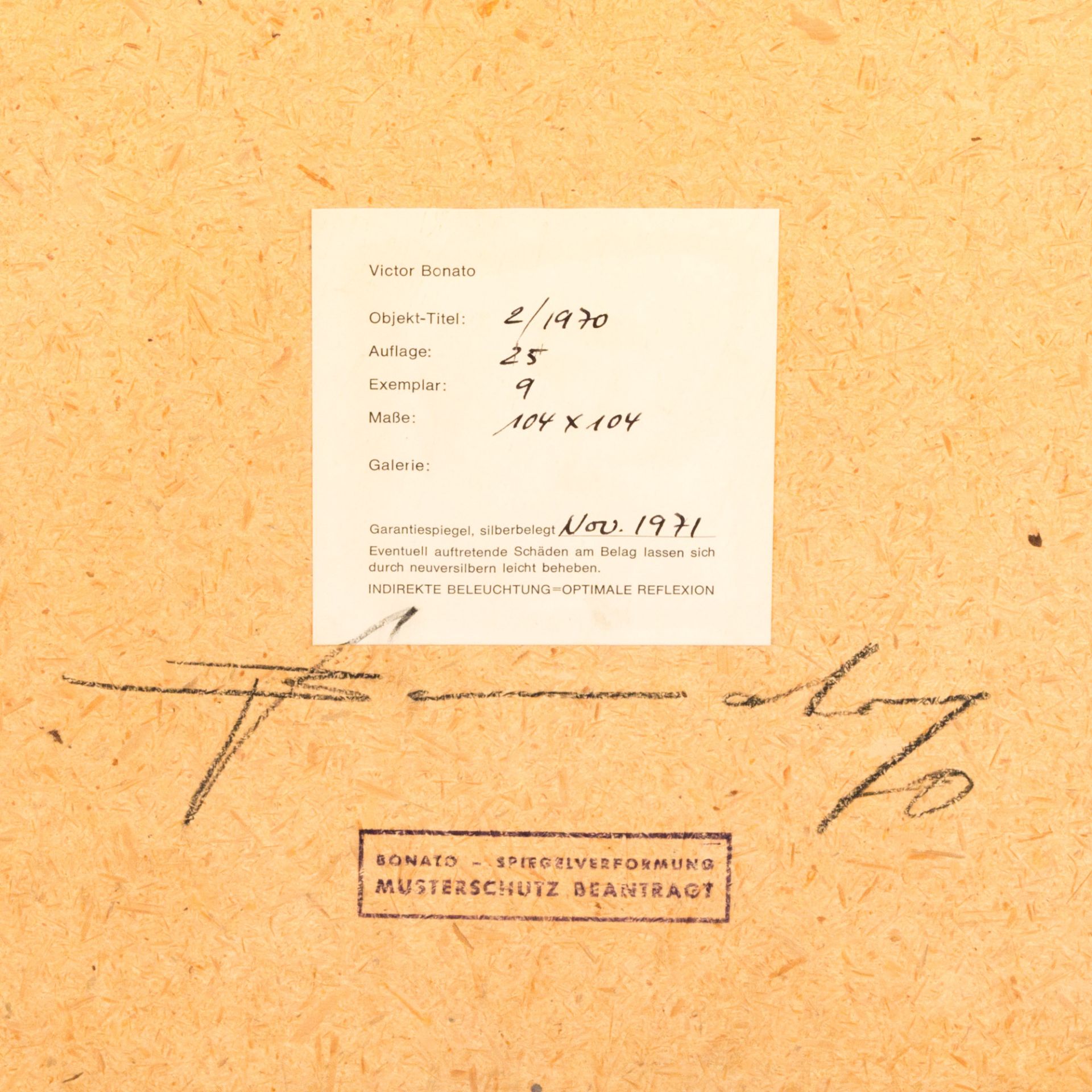 Bonato, Victor (1934 Köln 2019) - Bild 2 aus 2