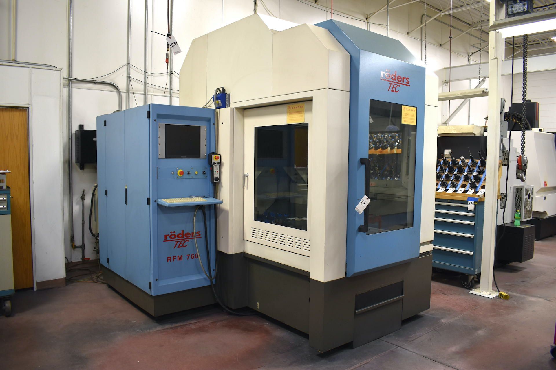 2000 Roders Tec Model RFM 760/2 High Speed Vertical Machining Center, S/N 88532-93, Automatic Tool