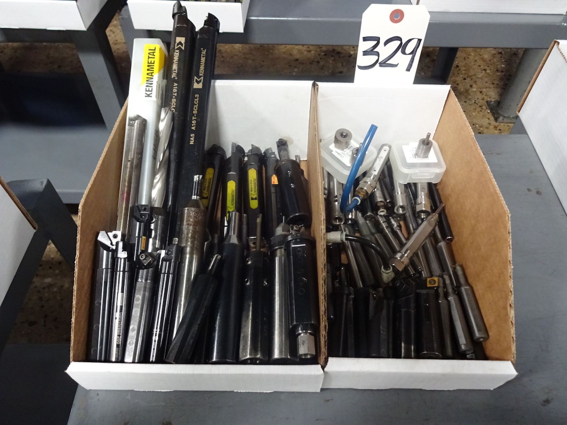 LOT: BORING BARS, CUTTING TOOLS, ETC. IN (2) BOXES