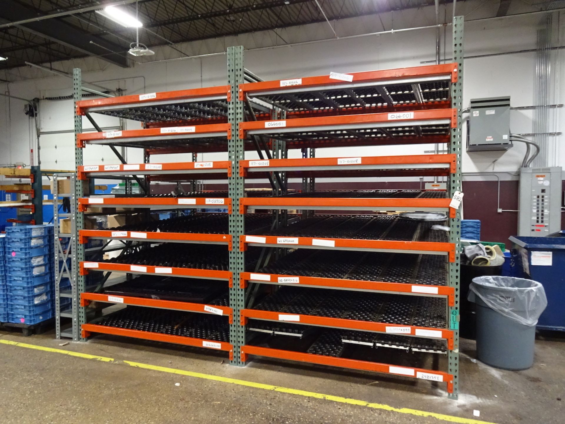 LOT: (2) SECTIONS 7-TIER 6 FT. WIDE FLOW RACK