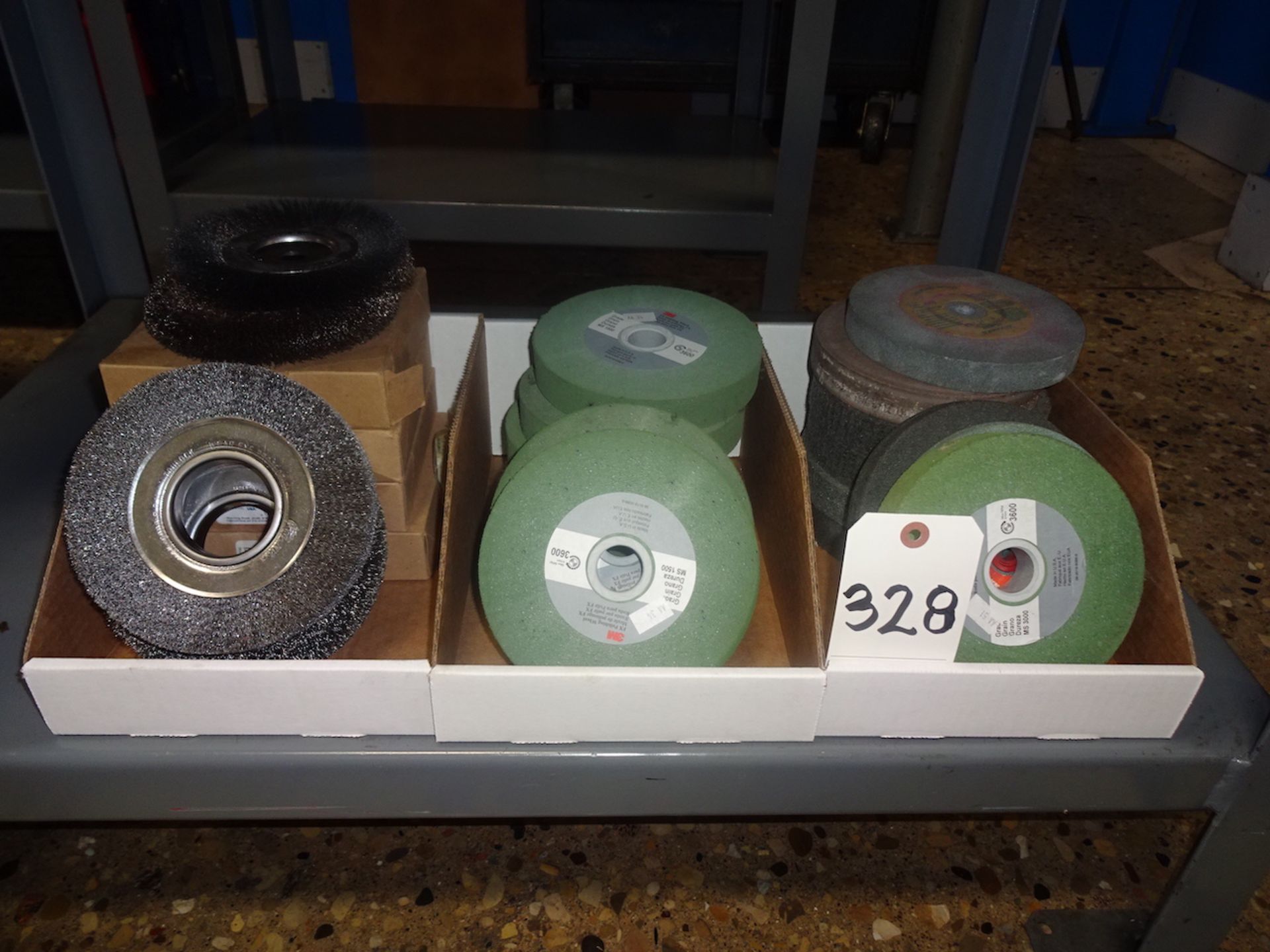 LOT: ASSORTED GRINDING WHEELS & WIRE WHEELS IN (3) BOXES