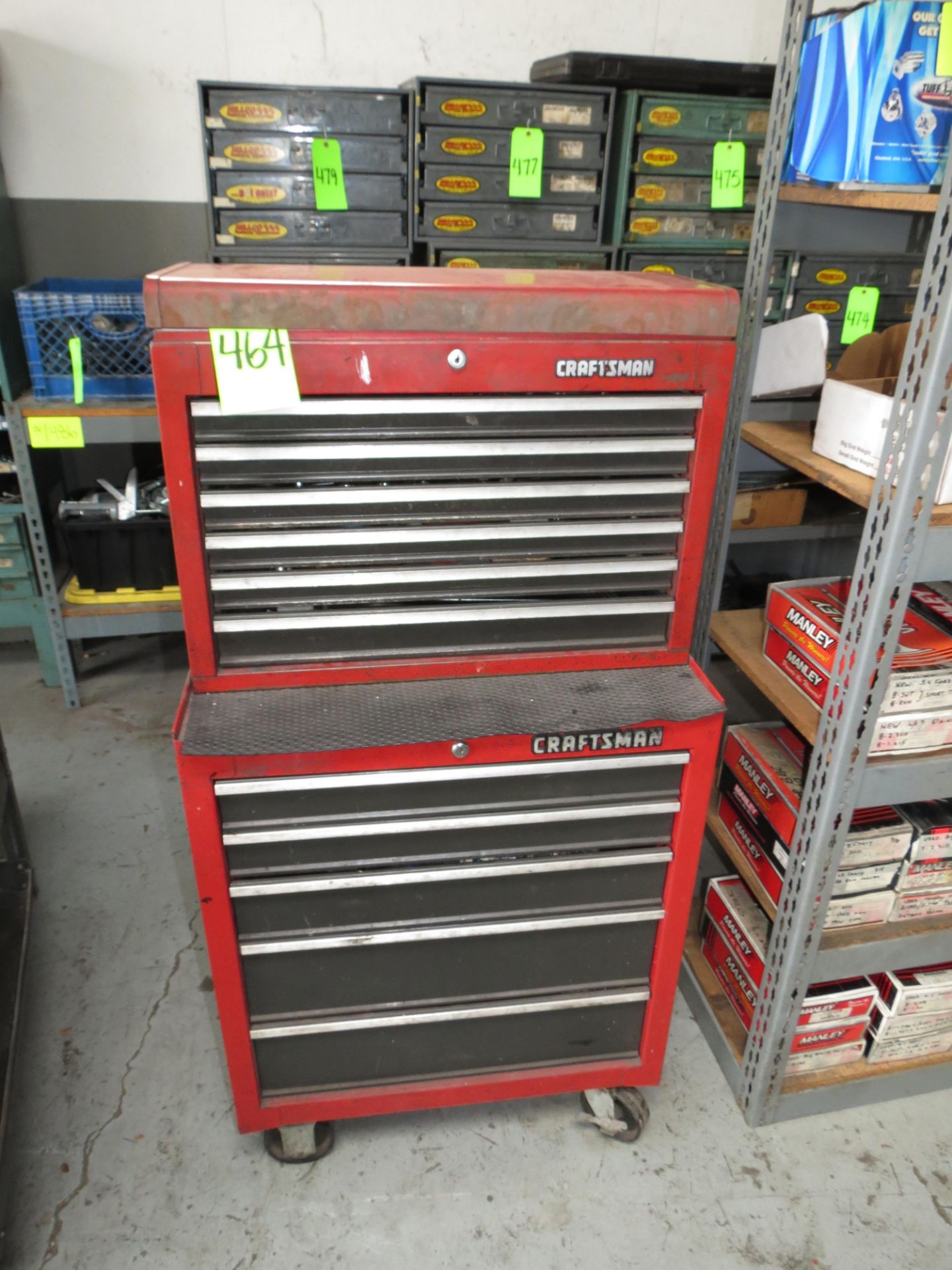 CRAFTSMAN 11 DRAWER TOOL BOX WITH TOOLS