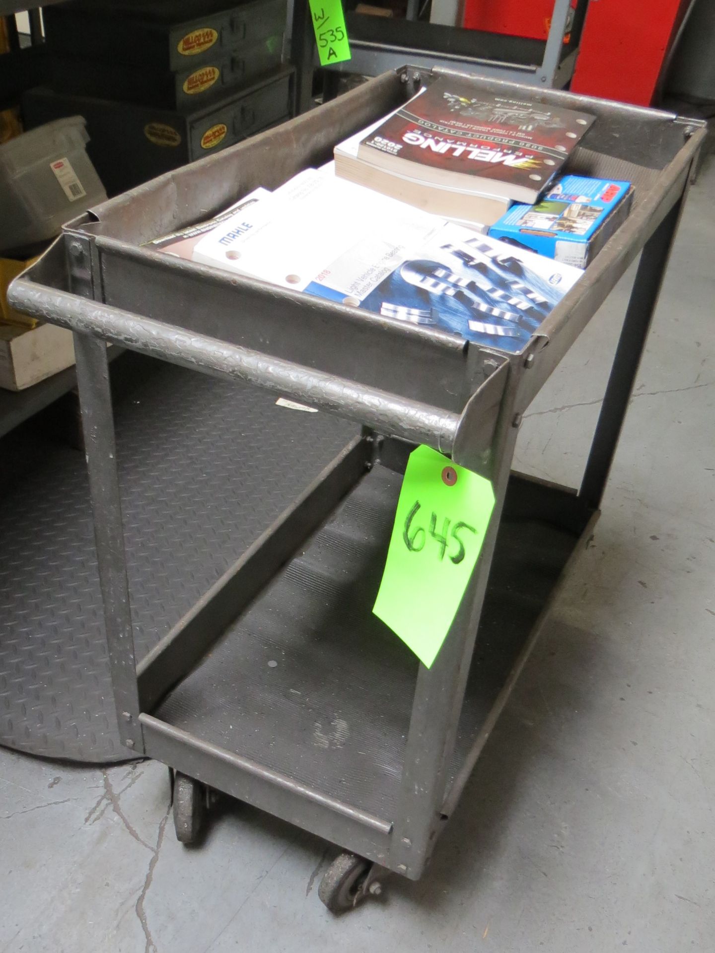 2-TIER DEEP TRAY METAL UTILITY CART