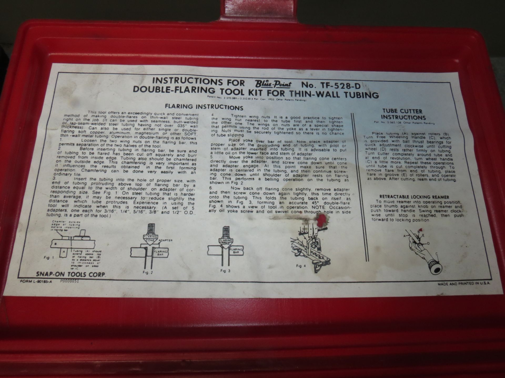 BLUE-POINT TF-528-D DOUBLE FLARE TOOL SET - Image 2 of 3