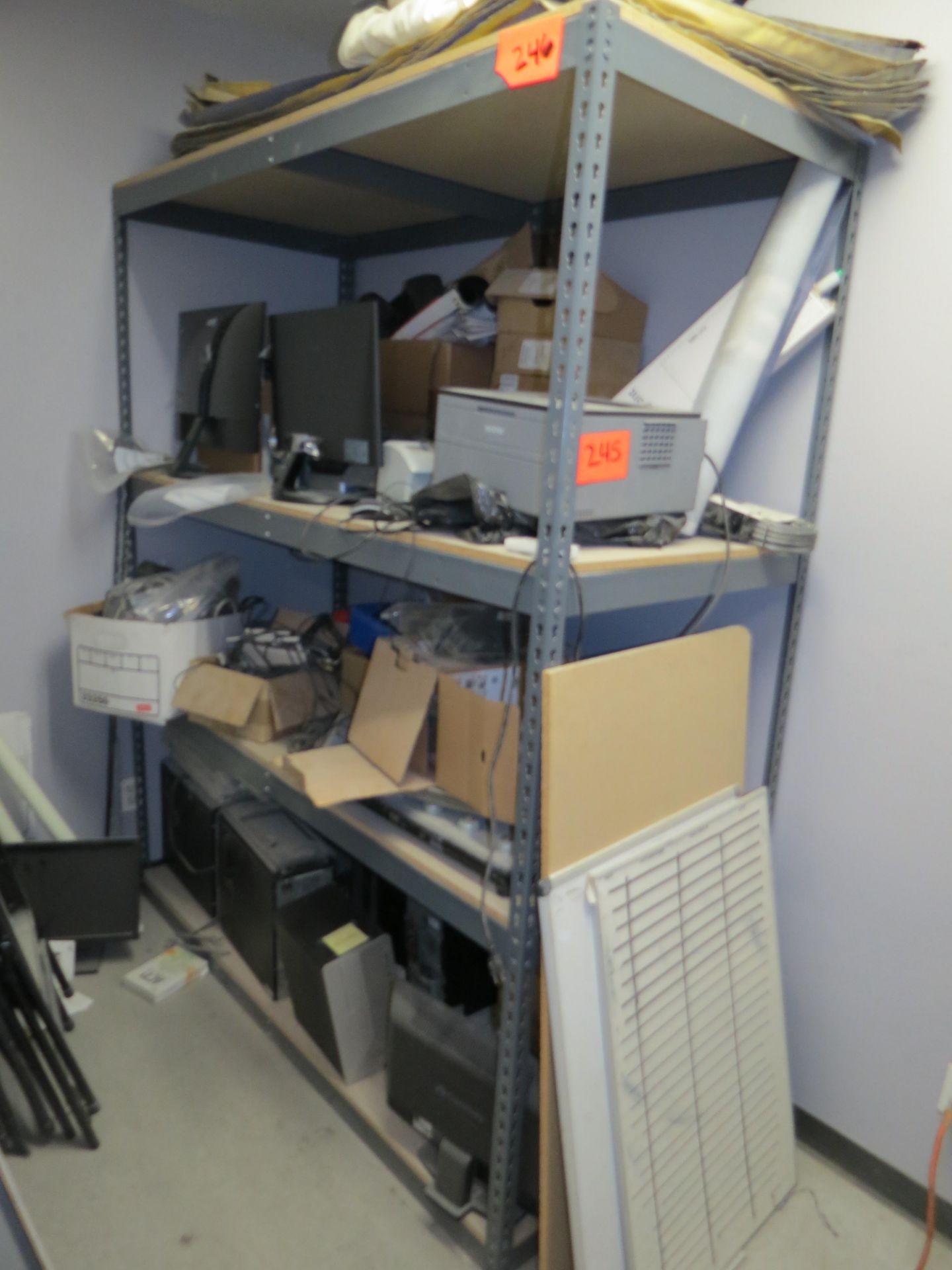 Lot Printers Office Accessories , Stackable Chairs ( NoPart Shelving) COMPUTERS HAVE BEEN REMOVED