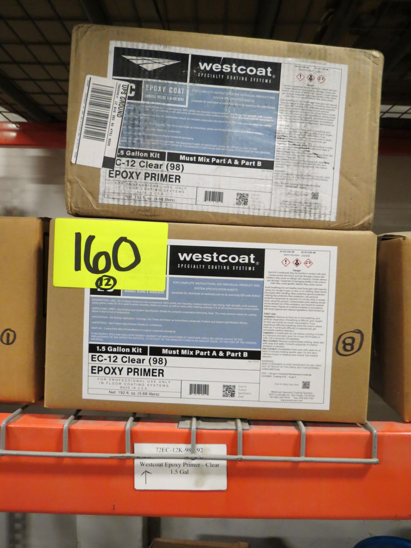 Lot Westcoat Product, 1x 72EC102k-98-256 Westcoat Polyaspartic Clear 2gal Kit, 8x 72EC-12K-98-102 - Image 3 of 4