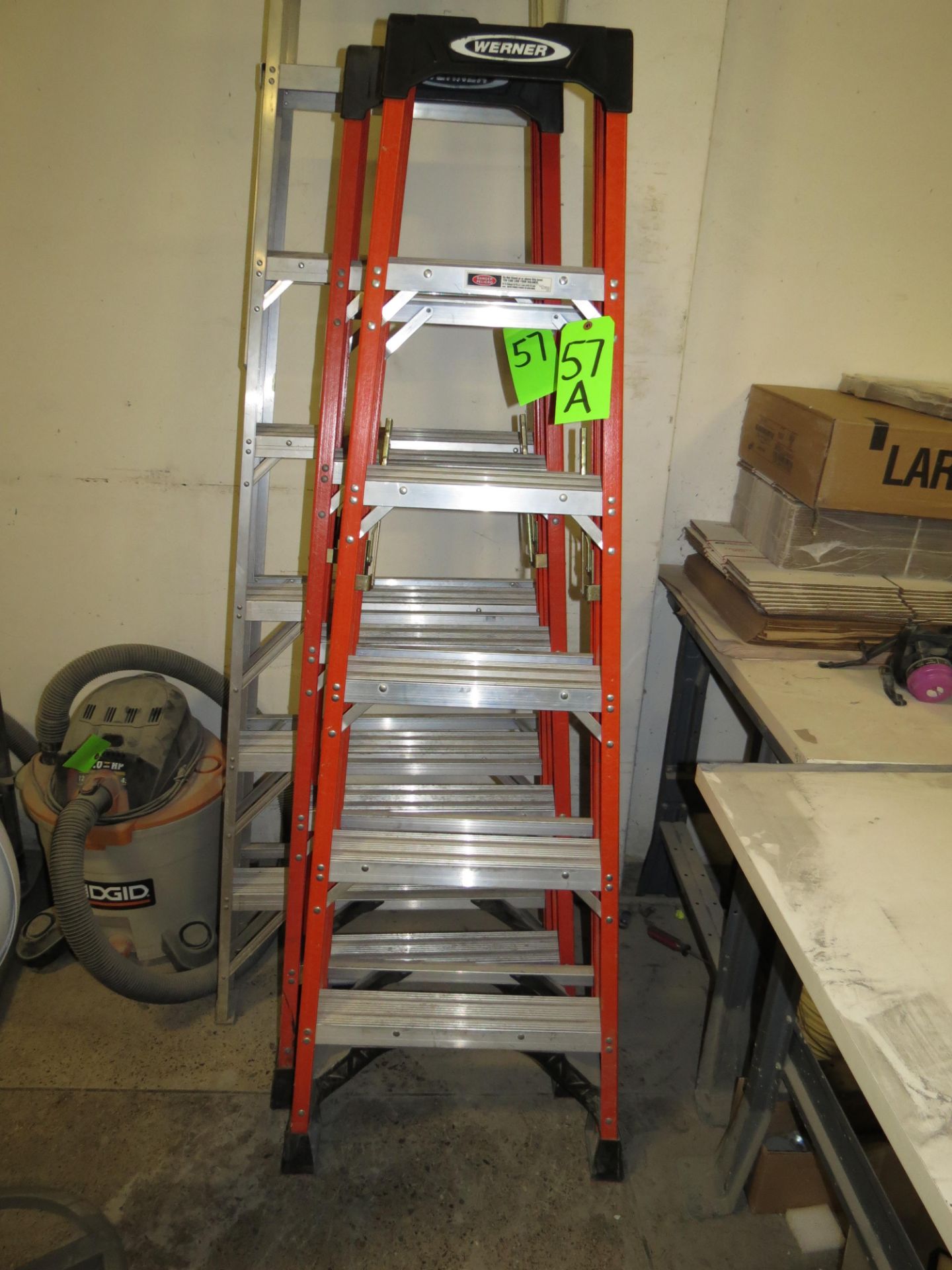 Werner 6' Fiberglass A-Frame Ladders, 300 lbs Capacity
