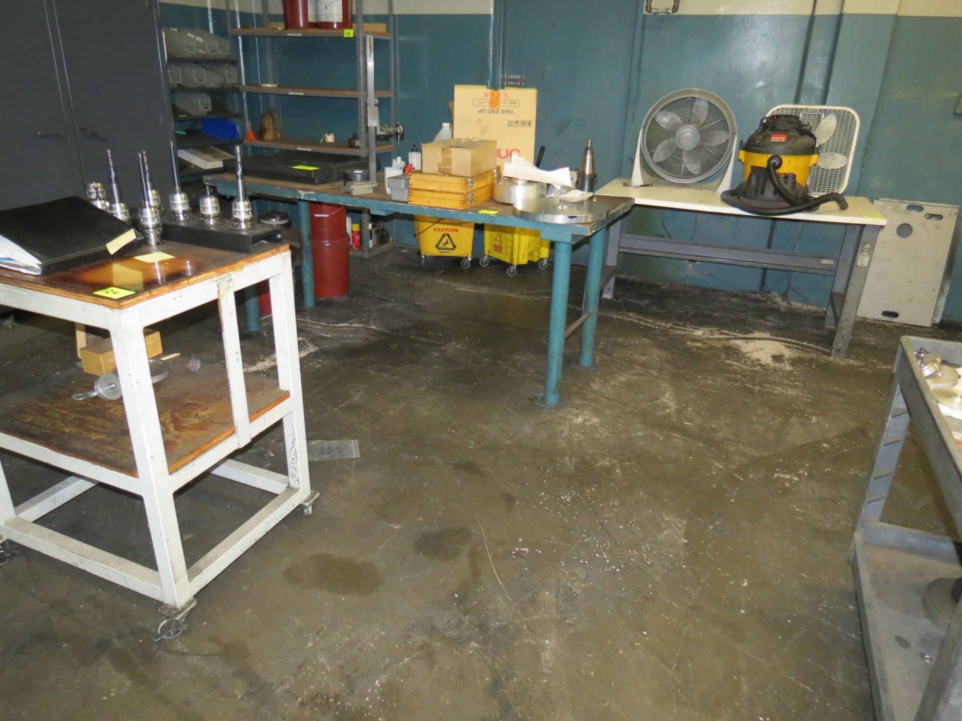 LOT (4) ASSORTED WORKBENCHES AND MOBILE STAND
