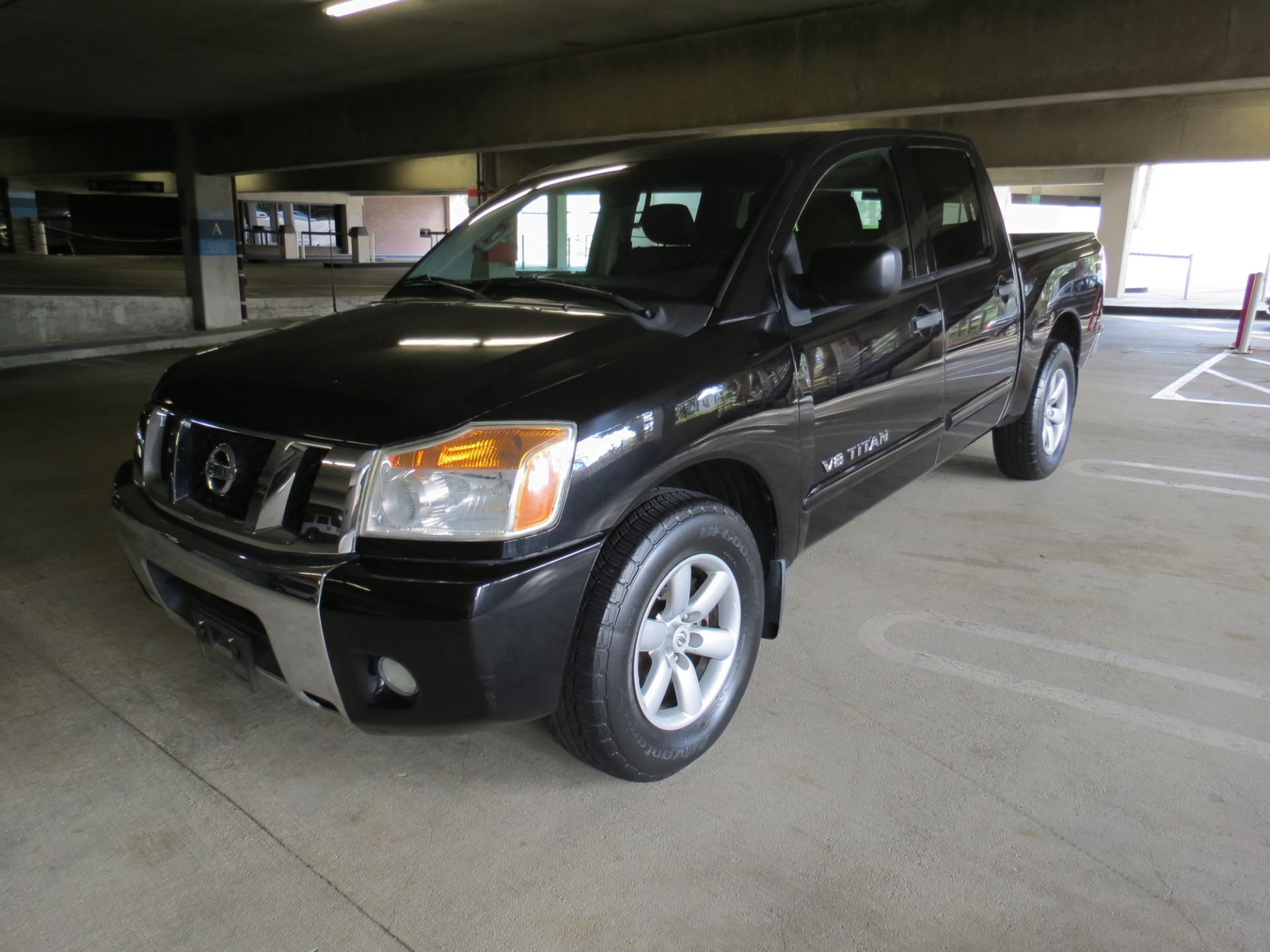 2012 NISSAN TITAN V8 4-DOOR PICKUP TRUCK, BLACK, 97,799 MILES, VIN:1N6AA0EDXCN315261, LIC: 31816G1