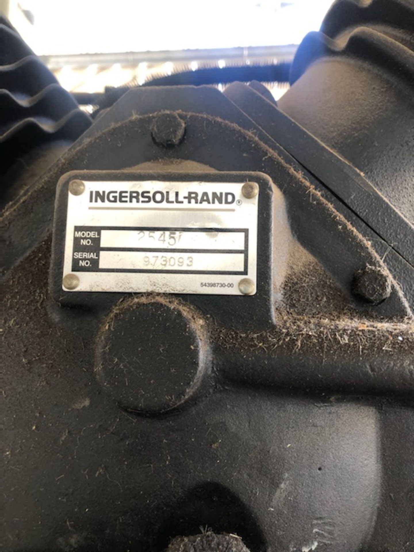 Ingersoll Rand Model 2545, 10-HP 120-Gallon Vertical Two-Stage Air Compressor, 230V, 3-PH, SN:973093 - Image 3 of 3