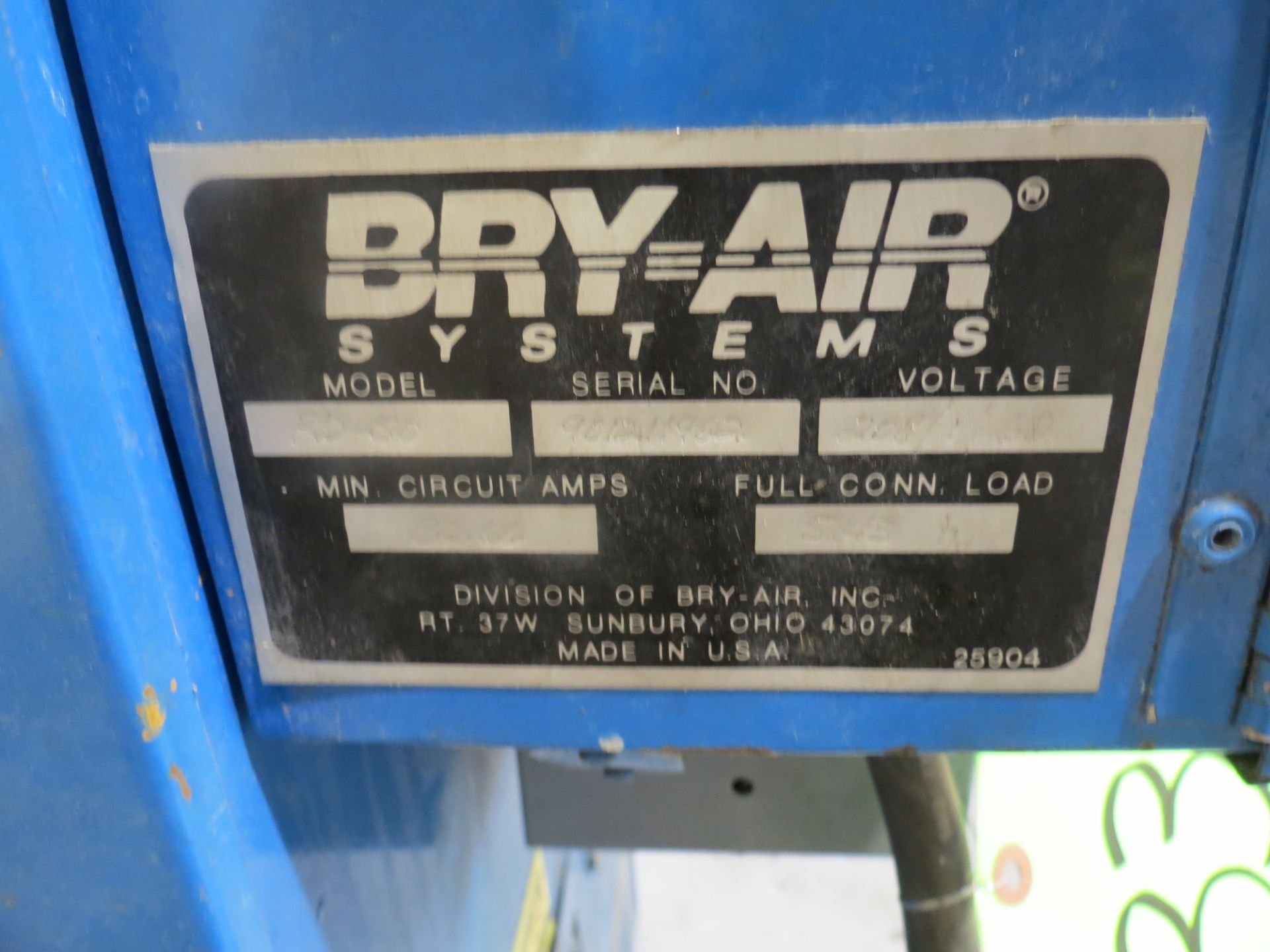 Bry-Air Systems Model RD-50 Resin Desiccant Dryer - Image 6 of 6