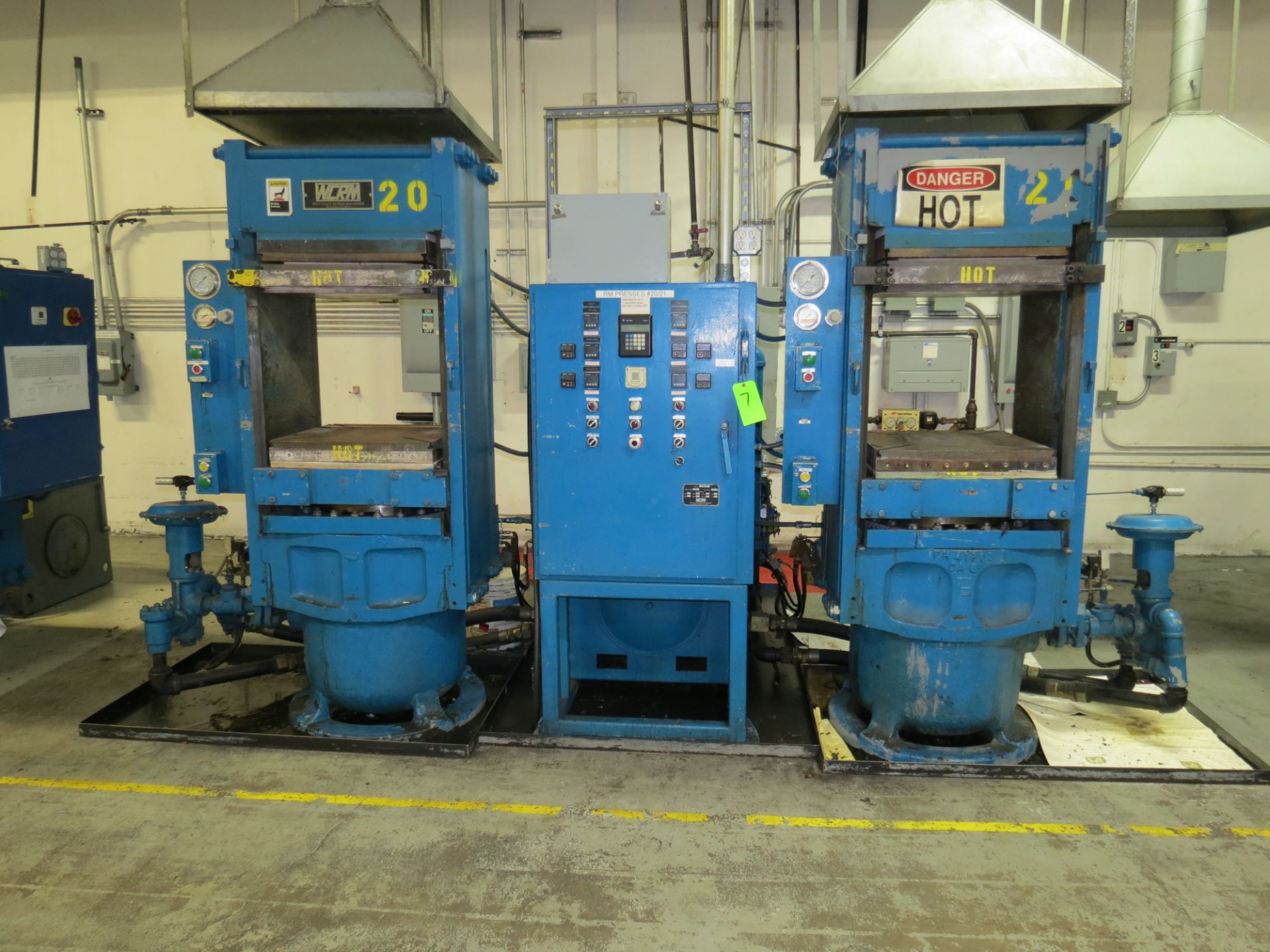 Lot (2)-West Coast Rubber Machinery 24" Heated Platen Compression Presses, SN: 01012, 15-HP, 3PH,