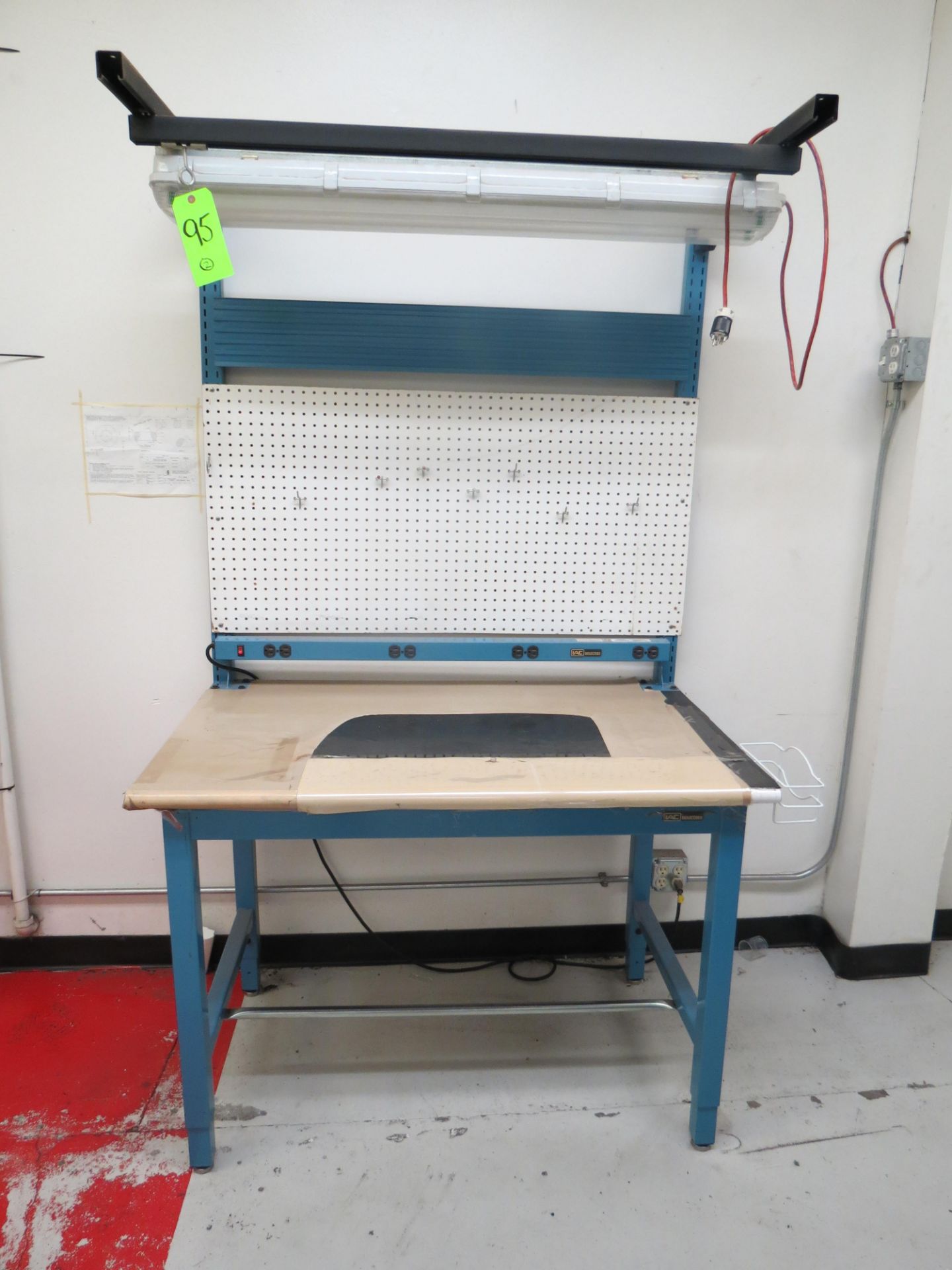 Lot (2) Assorted Lab Benches (1)-with Overhead Lighting