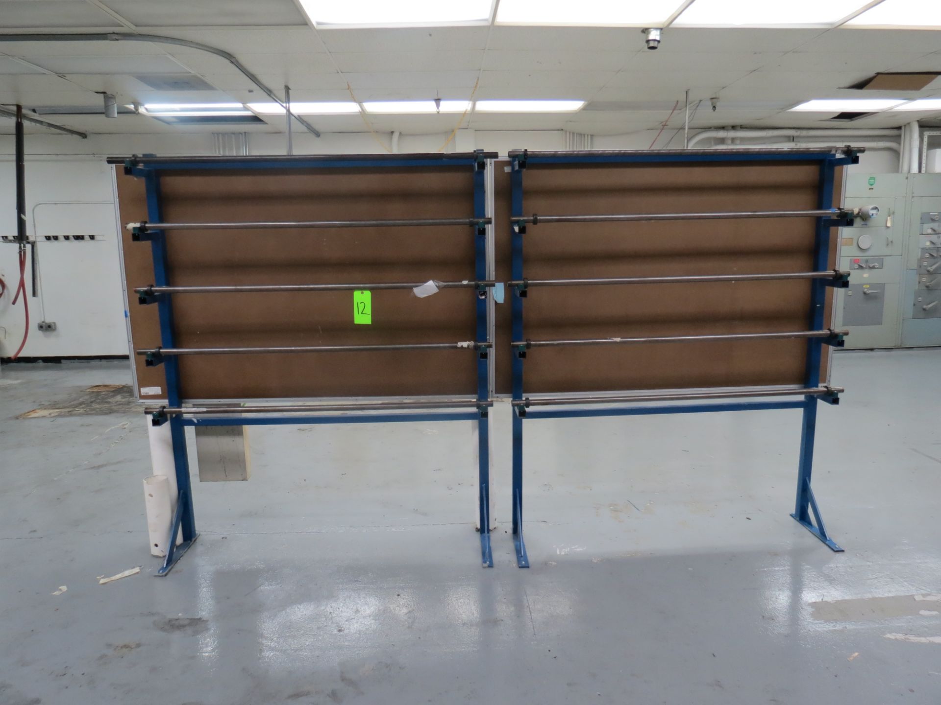 Lot (2)-5-Bar Roll Racks, Approx 6' Wide Each Rack