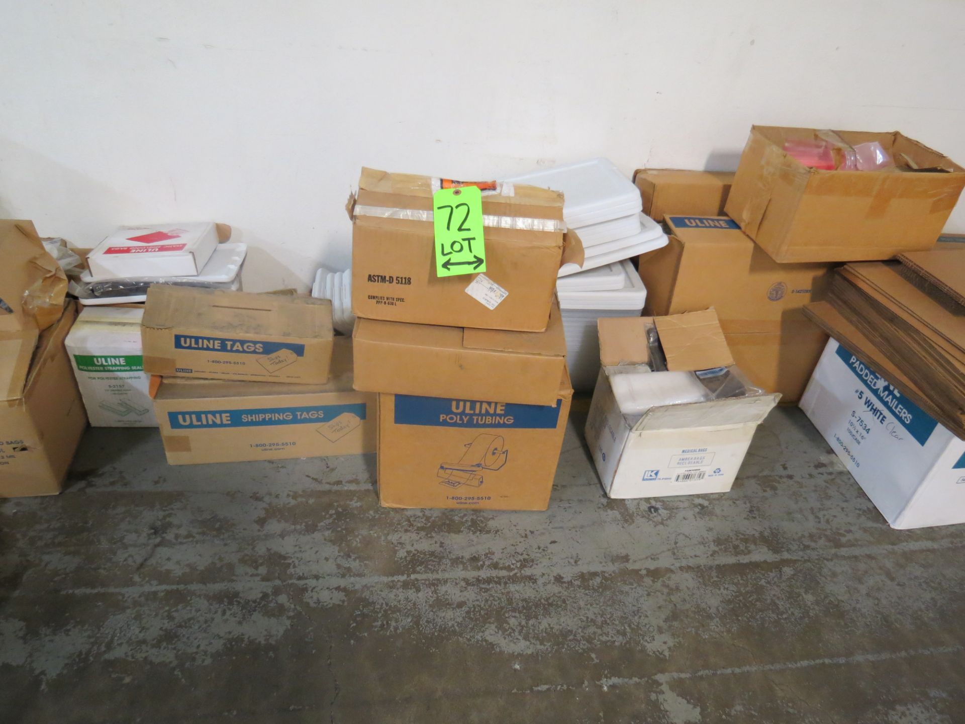 Lot Assorted Shipping Supplies, Bags, Tape, Tags, Tubing,Padded Mailers, Etc.. - Image 3 of 4