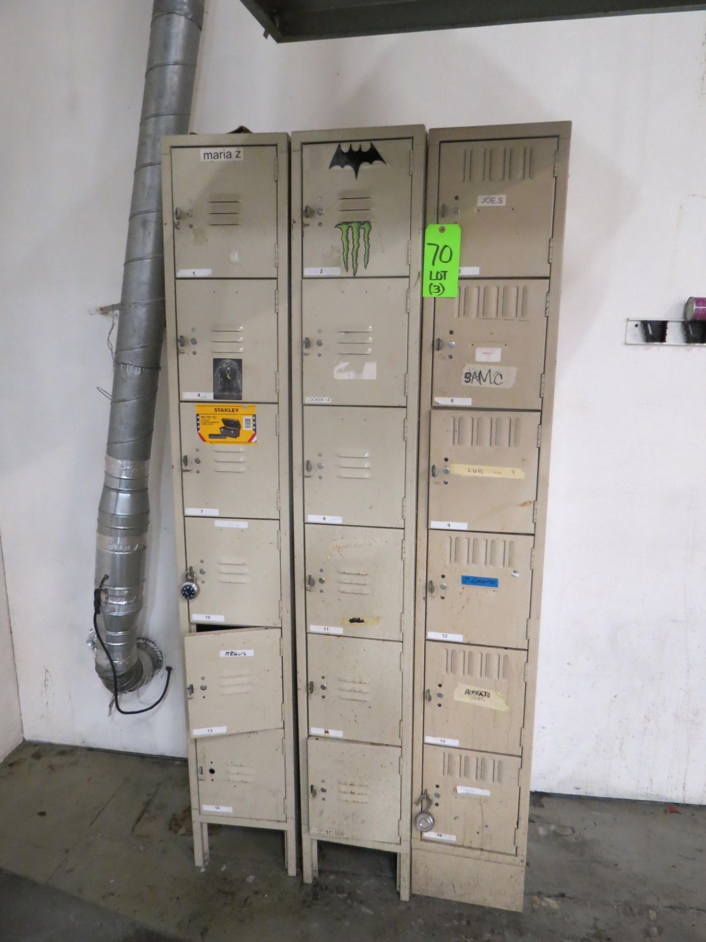 Lot of Employee Lockers