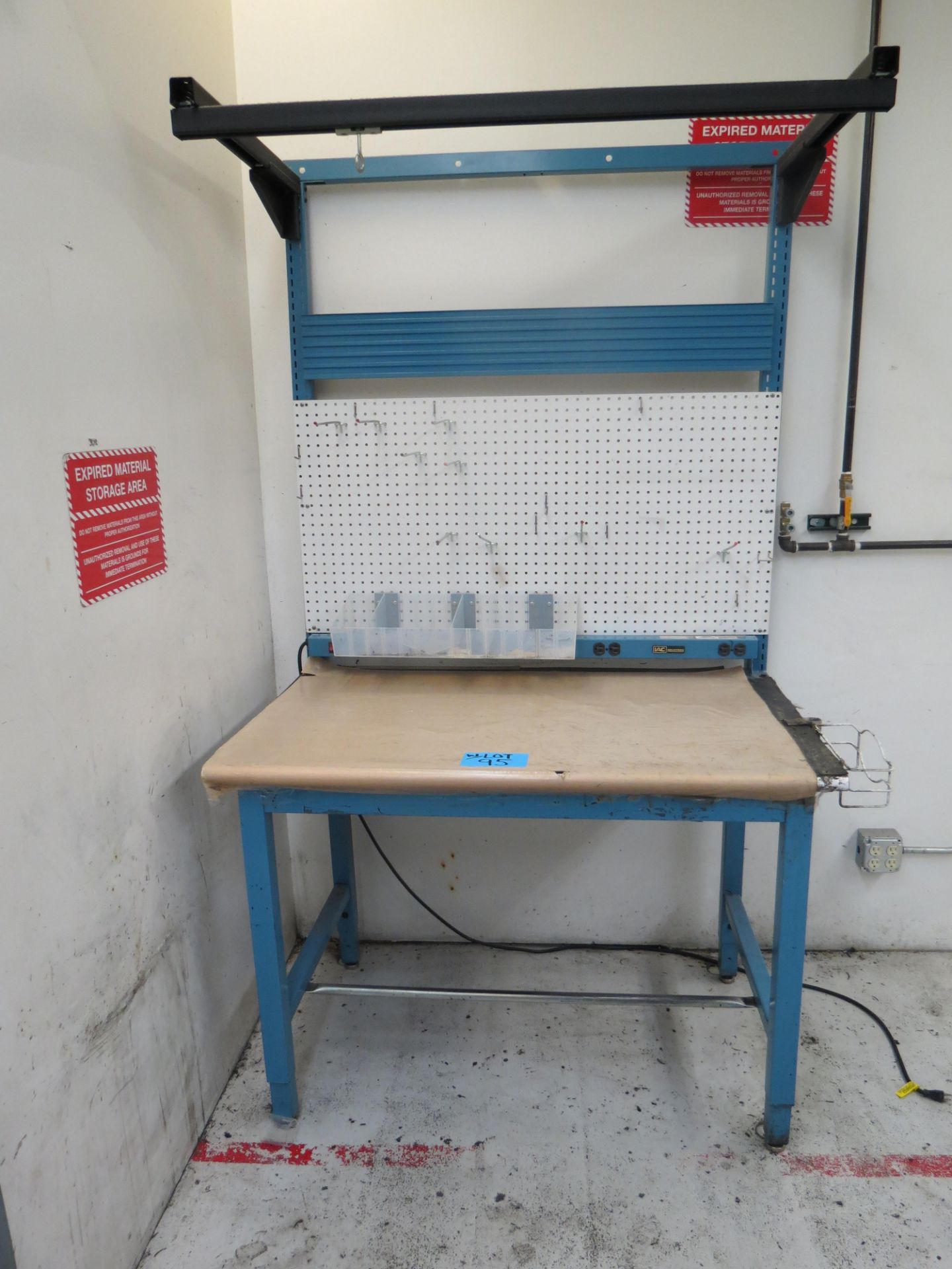 Lot (2) Assorted Lab Benches (1)-with Overhead Lighting - Image 2 of 2