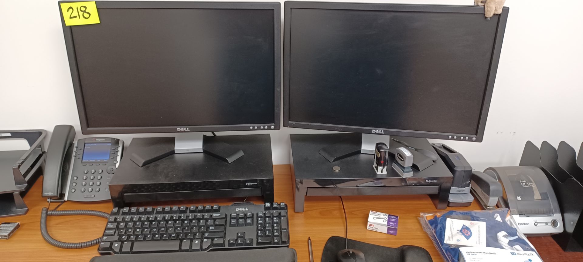 LENOVO THINKCENTRE DESKTOP I5 TOWER & DUAL MONITORS & BROTHER LABEL PRINTER (SUBJECT TO