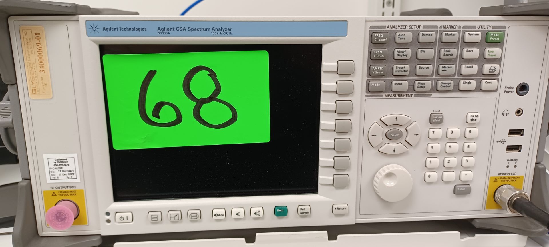 AGILENT TECHNOLOGIES N1996A AGILENT CSA SPECTRUM ANALYZER 100 KHZ-3GHZ /W PORT BOX - Image 3 of 7