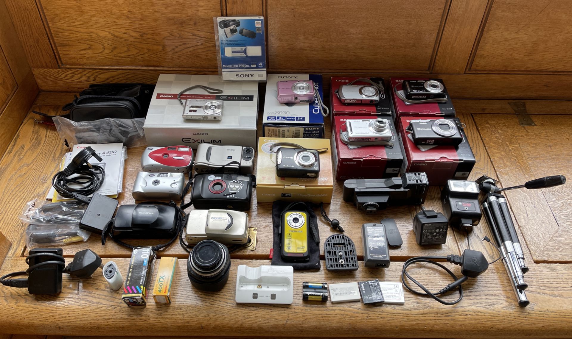 HUGE LOT OF DIGITAL CAMERAS, ACCESSORIES, VIDEO EQUIPMENT, LENSES