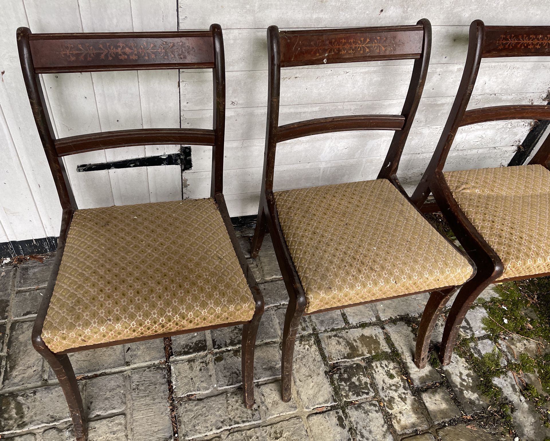 4 ANTIQUE DARK WOOD DINING CHAIRS - Image 3 of 3