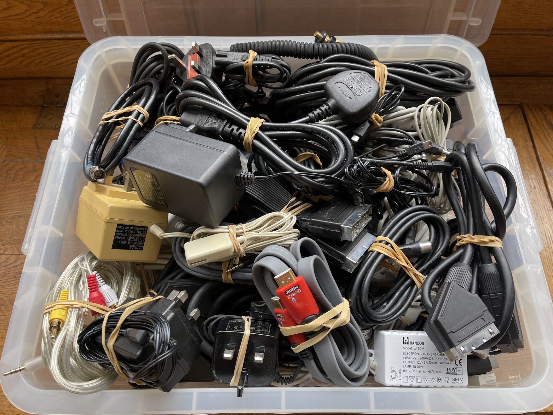 HUGE LOT OF SEPARATED POWER CORDS, CHARGERS AND VALUABLE PLUGS - Image 2 of 2