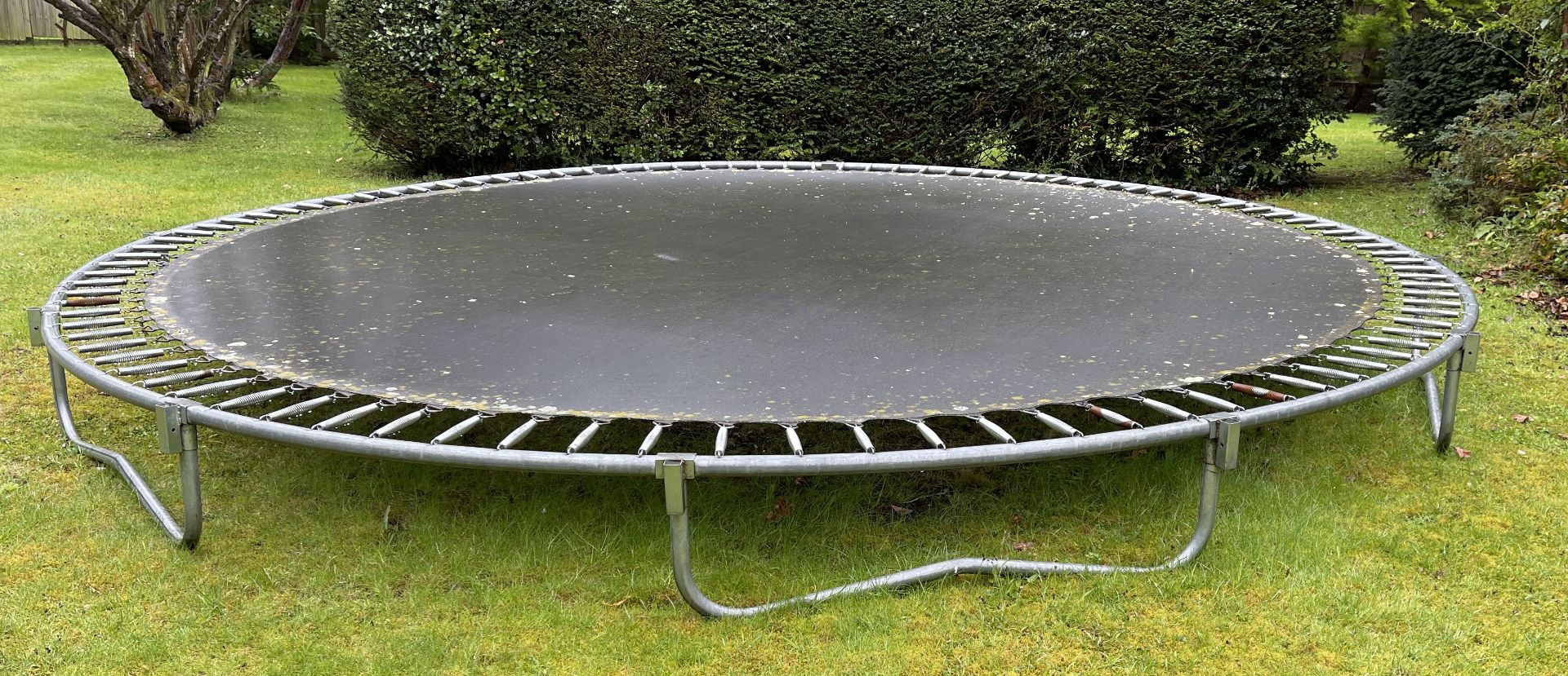 GIANT OUTDOOR TRAMPOLINE , CAN BE RAISED , CLIENT RESPONSIBLE TO MOVE AND TAKE APART