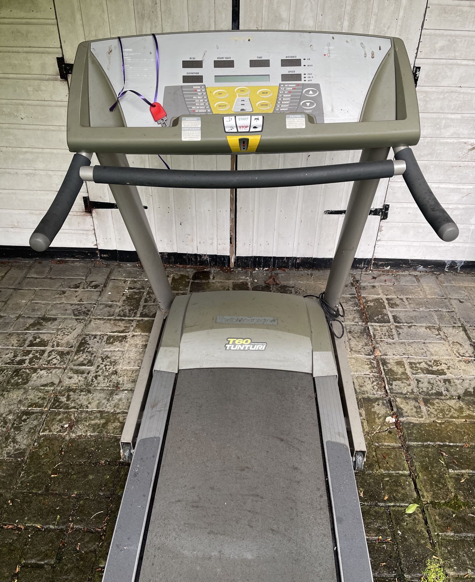 T60 TUNTURI TREADMILL , FOLDS UP SOLD AS IS - Image 4 of 5