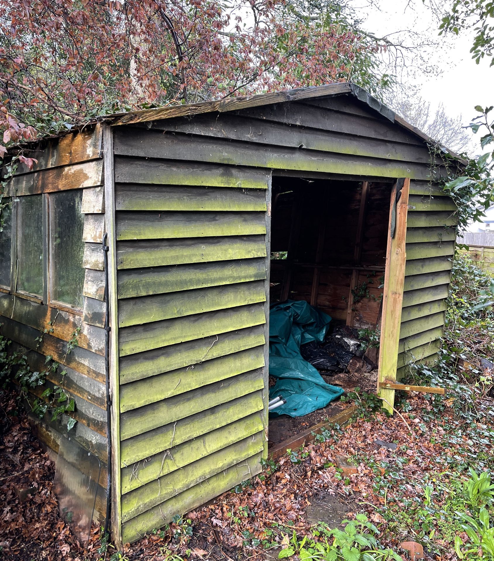 RE-PURPOSE BEAUTIFUL WEATHERED WOOD SHED, WITH ALL INTERIOR CONTENTS, FIRE WOOD , REMOVED BY BUYER