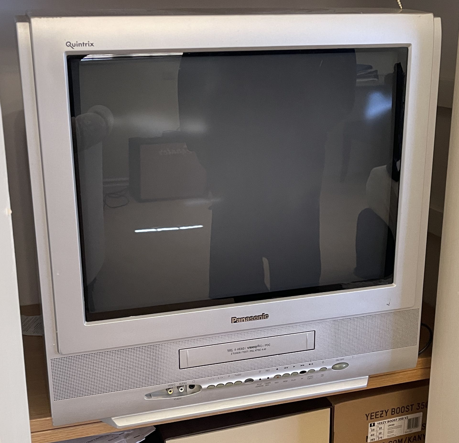 TV WITH BUILT IN VCR CAN ALSO BE USED AS BOAT ANCHOR