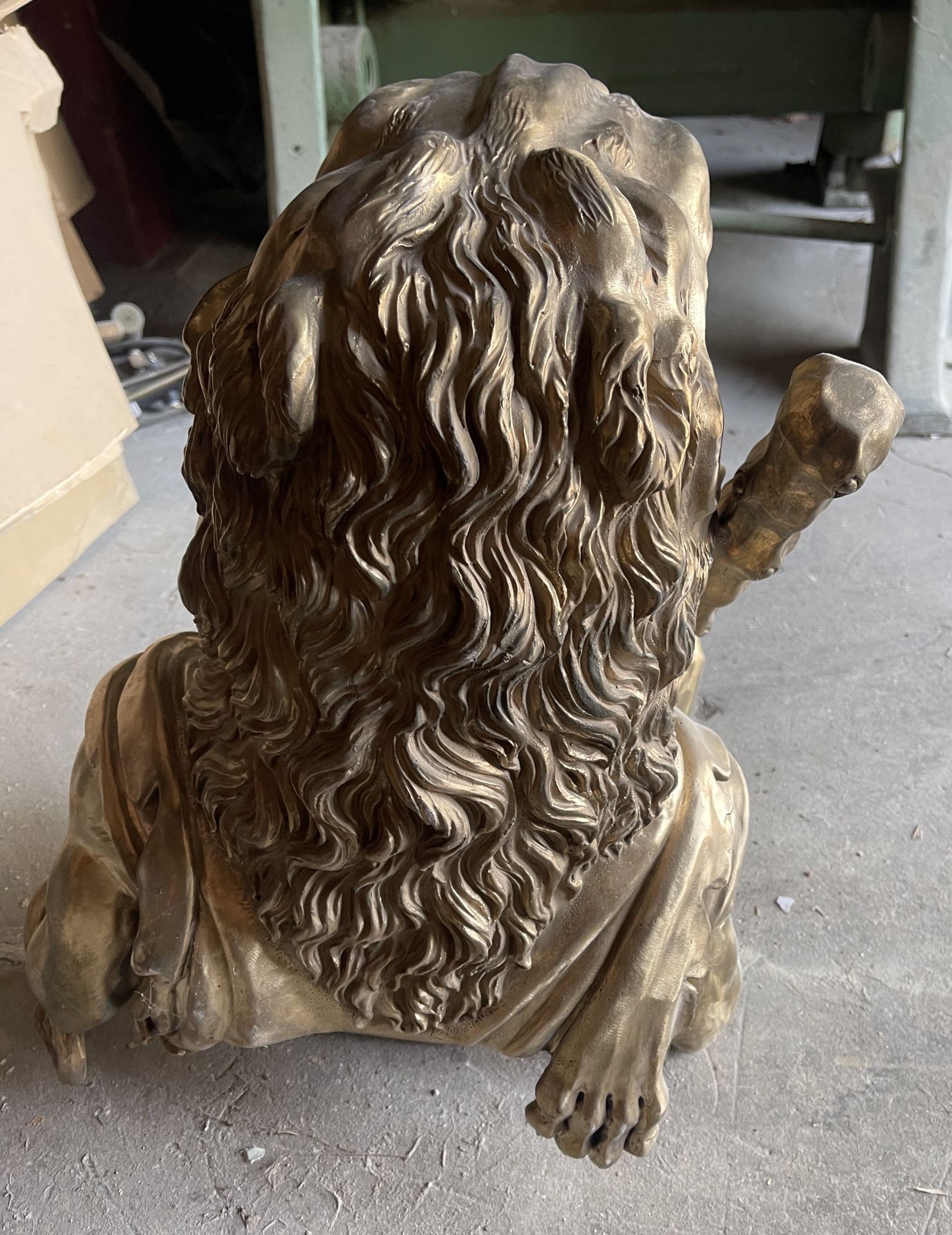 HEAVY EMPEROR COMMODUS BRONZE HEAD SCULPTURE - Image 2 of 2