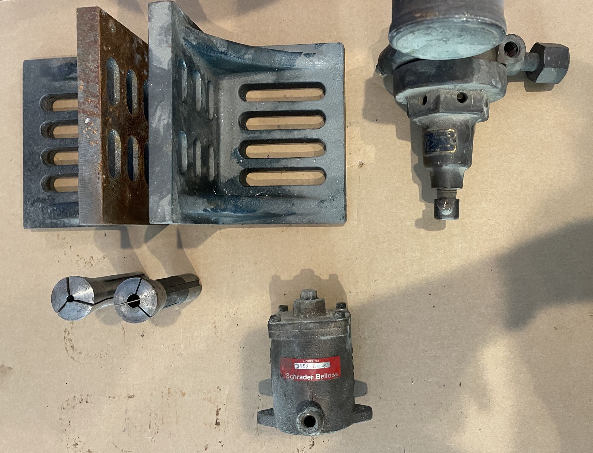 LOT OF MIXED TOOLING , COLLETS, INDUSTRIAL ITEMS