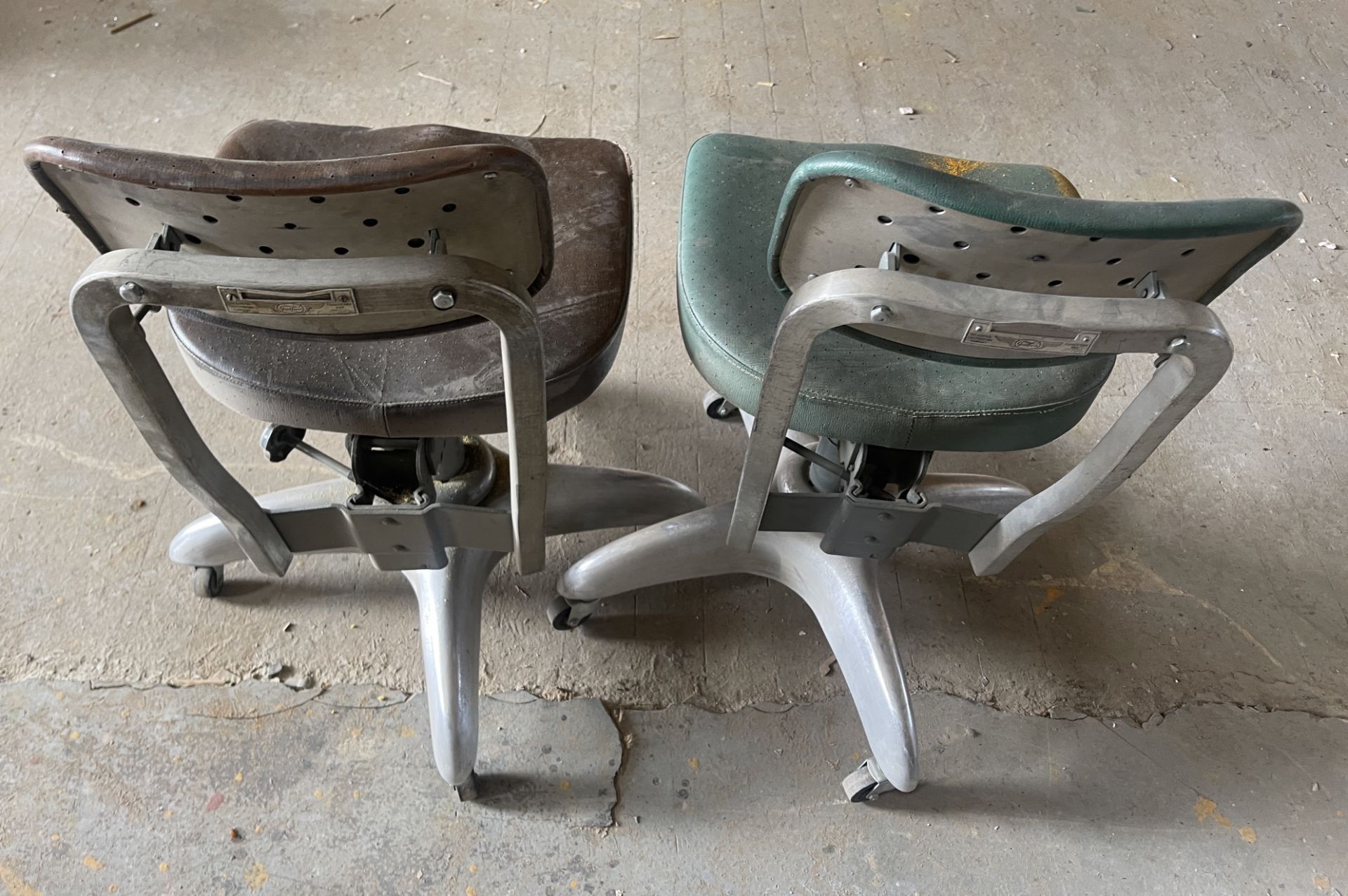 2 GOOD FORM VINTAGE ART DECO OFFICE CHAIRS HIGHLY SOUGHT AFTER