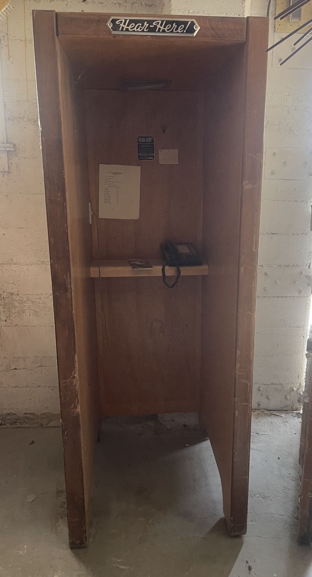 HEAR HERE PRIVATE QUIET TELEPHONE BOOTH BURGESS MANNING COMPANY ACOUSTIC BOOTH - Image 4 of 4