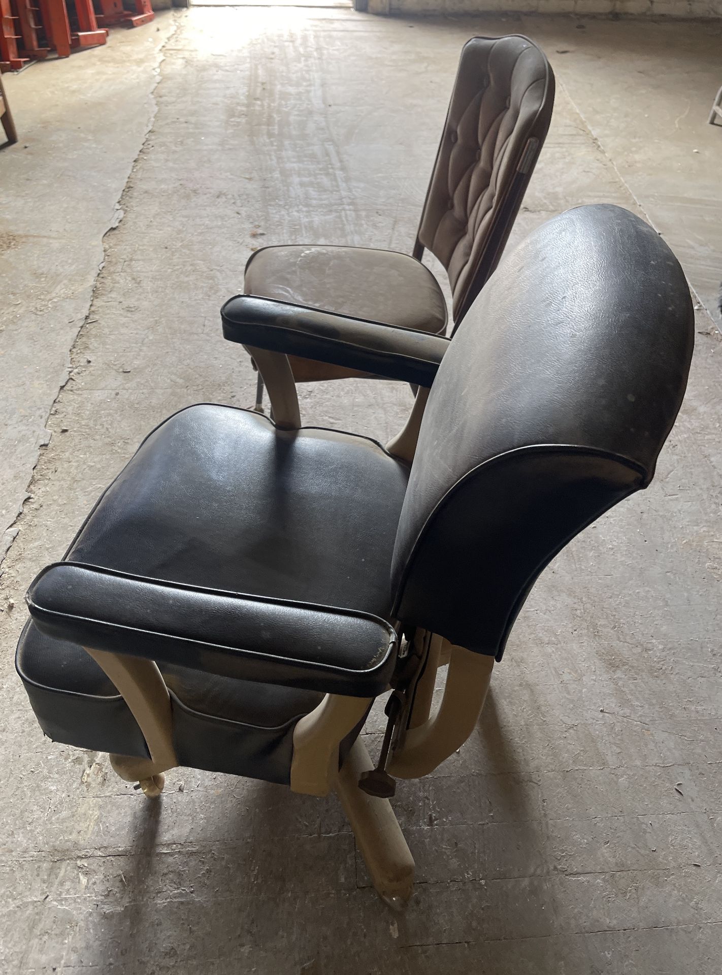 2 ART DECO OFFICE CHAIRS - Image 2 of 2