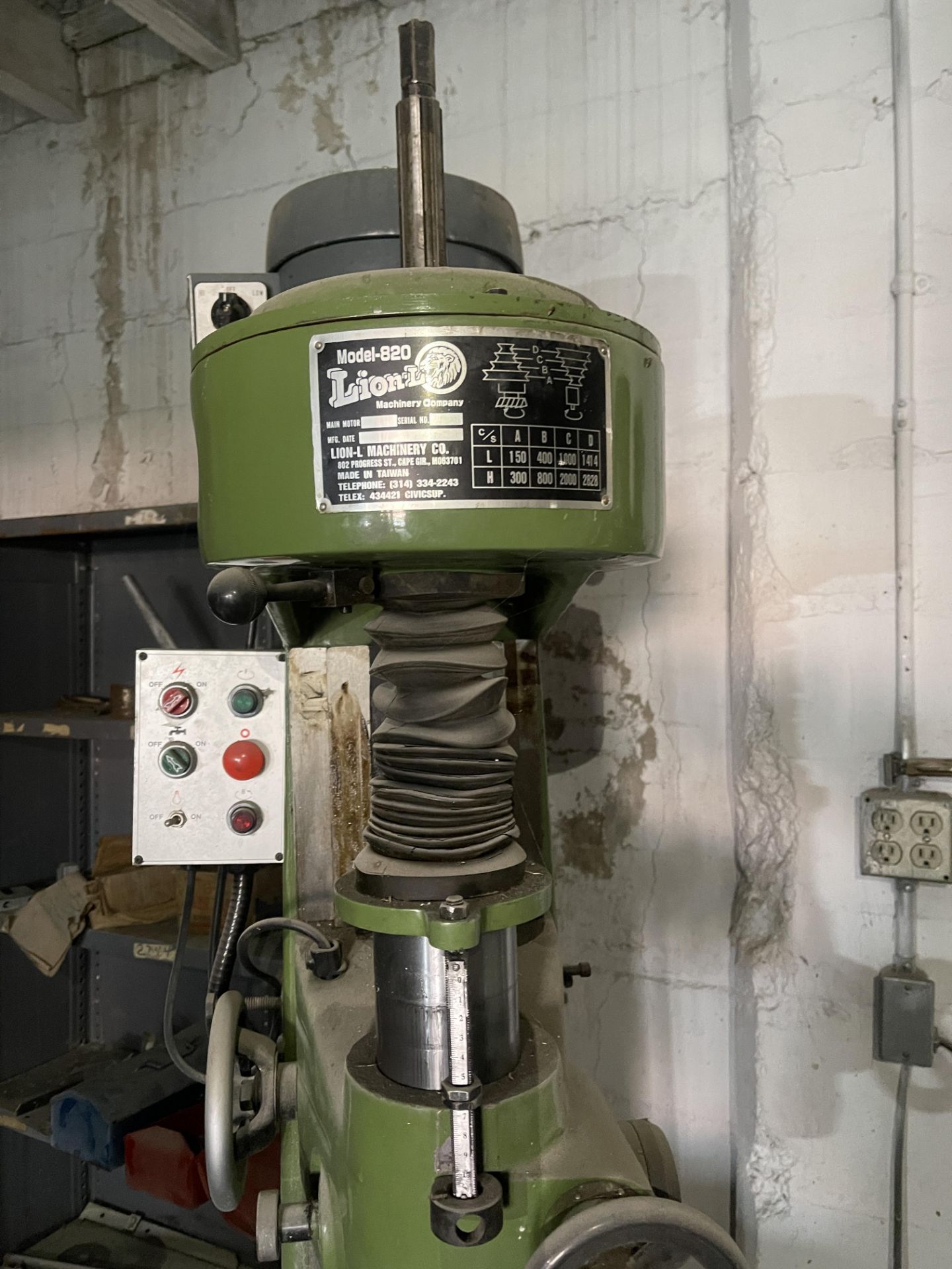 LION-L MODEL 820 COMMERCIAL MILL DRILL PRESS - Image 2 of 3