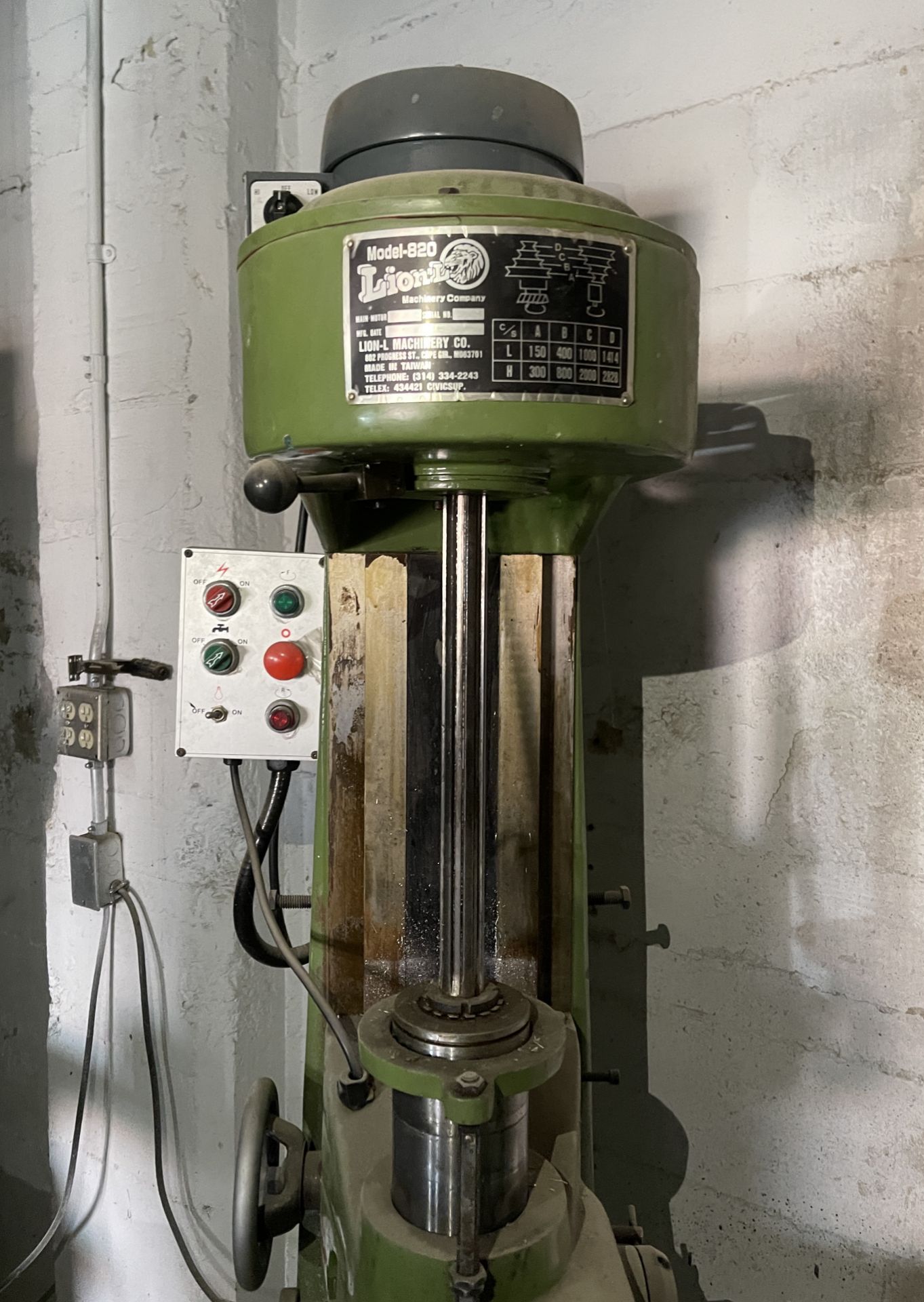 LION-L MODEL 820 COMMERCIAL MILL DRILL PRESS - Image 2 of 3