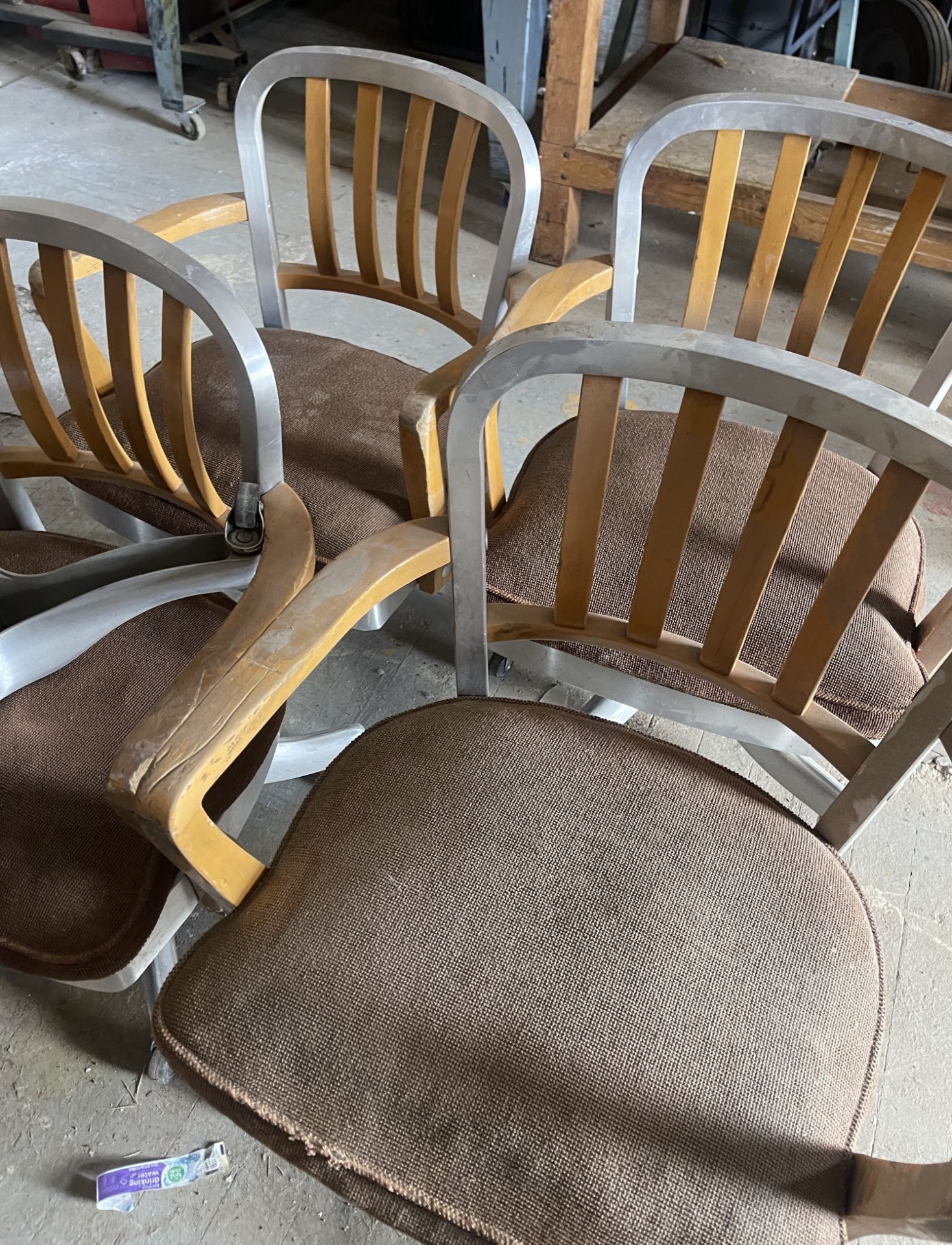 SET OF 4 ANTIQUE SHAW WALKER ART DECO OFFICE CHAIRS VALUE $3000 - Image 5 of 5