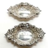1964 silver pair of bon bon dishes by Cooper Brothers & Sons Ltd with Aden inscriptions - 103g &
