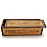 Antique (Napoleonic War) prisoner of war straw work cottons box made by French prisoners while in