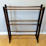 Antique mahogany towel rail in good used condition 74cm wide x 90cm high x 28cm deep